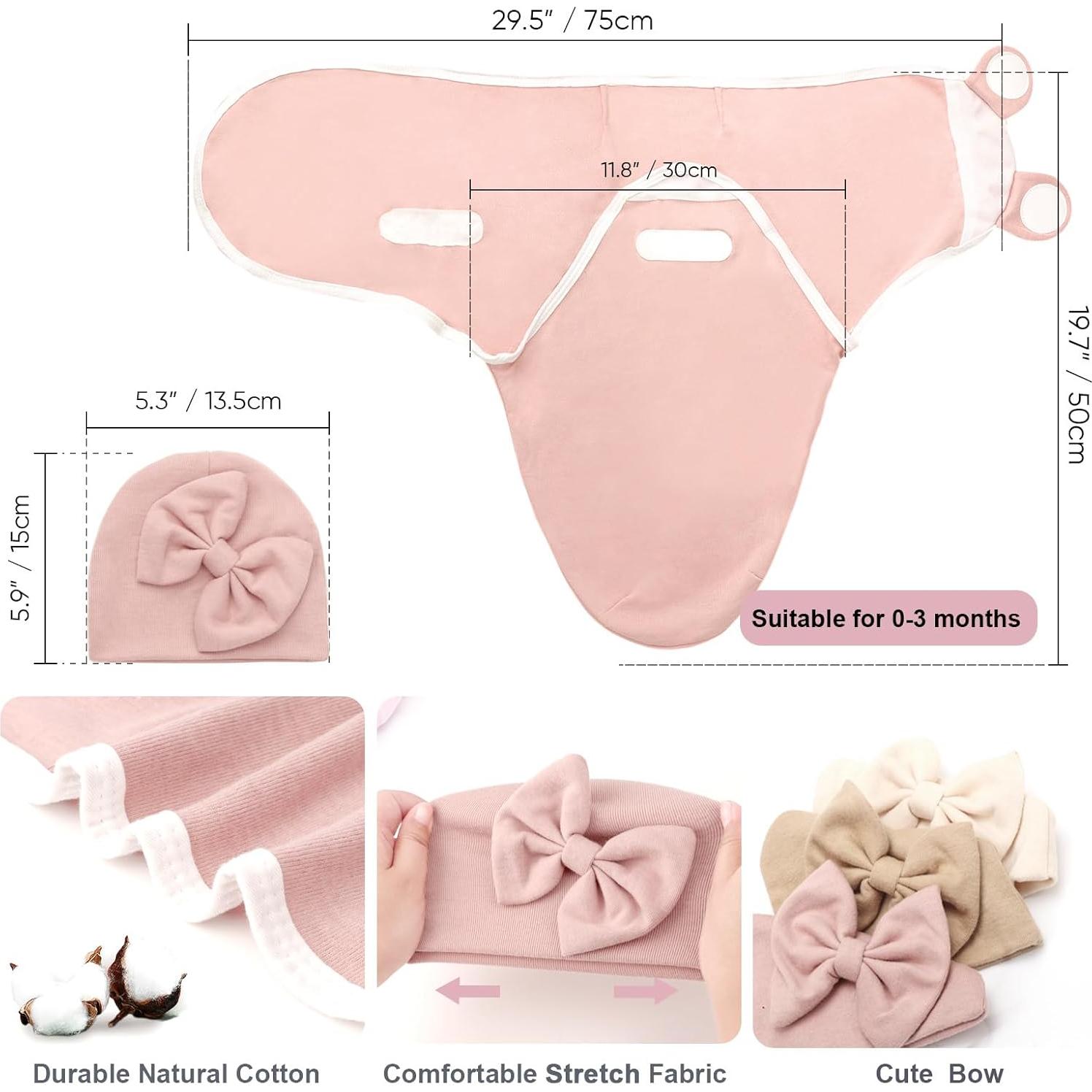 Saco de Sueño para Bebés AQOKKA 0-3 Meses Algodón Ajustable