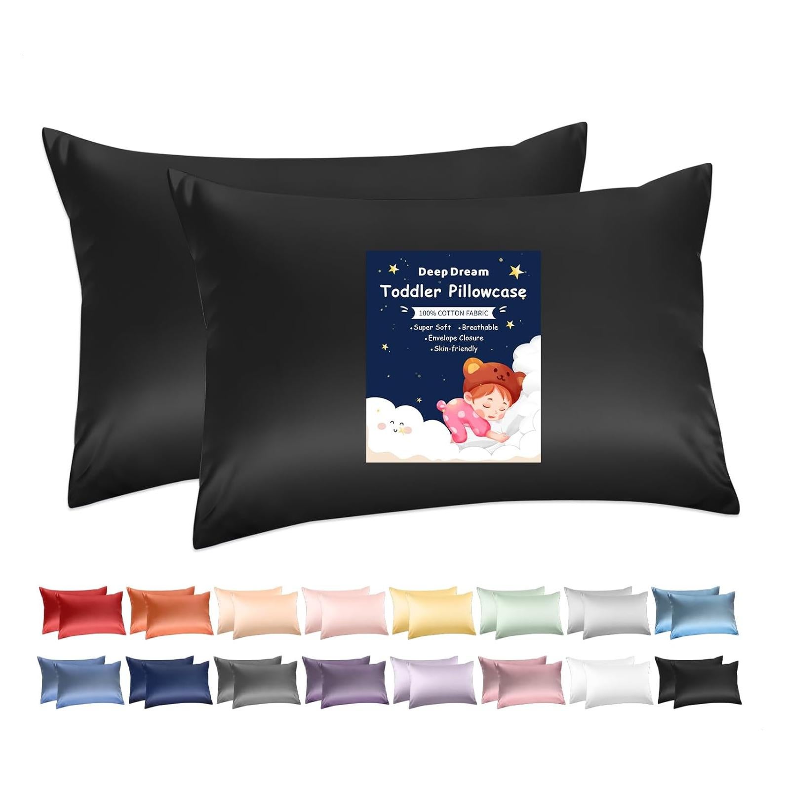 Funda de Almohada Deep Dream 100% Algodón 13x18 cm 2 Pzs Negro