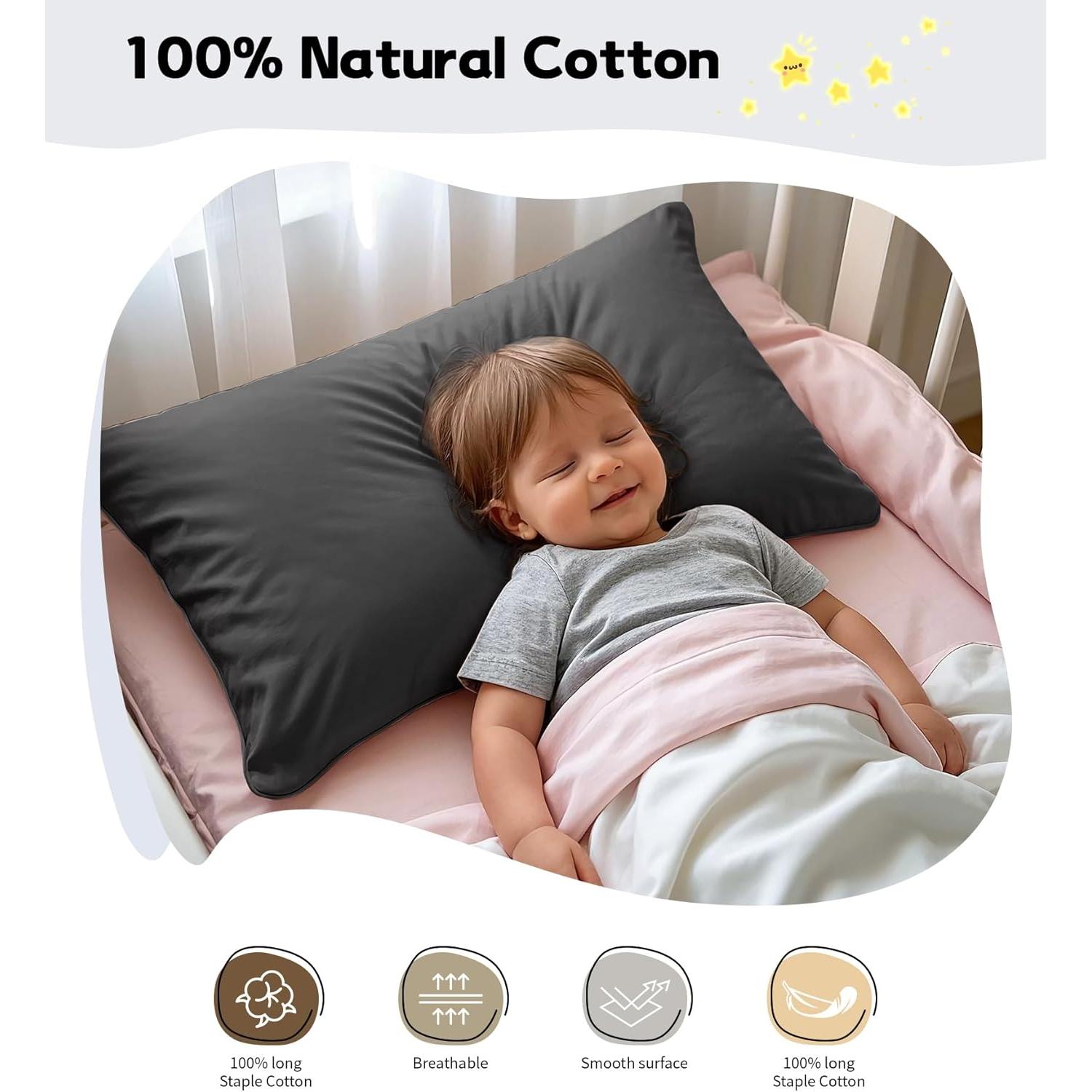 Funda de Almohada Deep Dream 100% Algodón 13x18 cm 2 Pzs Negro