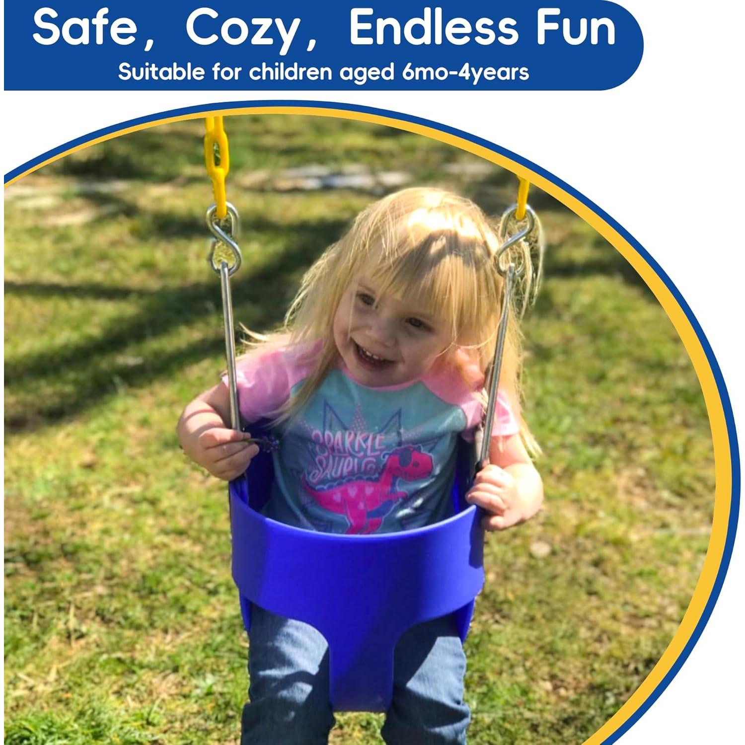 Columpio para Niños Toma Me Lejos - Asiento Cubo Alto Azul