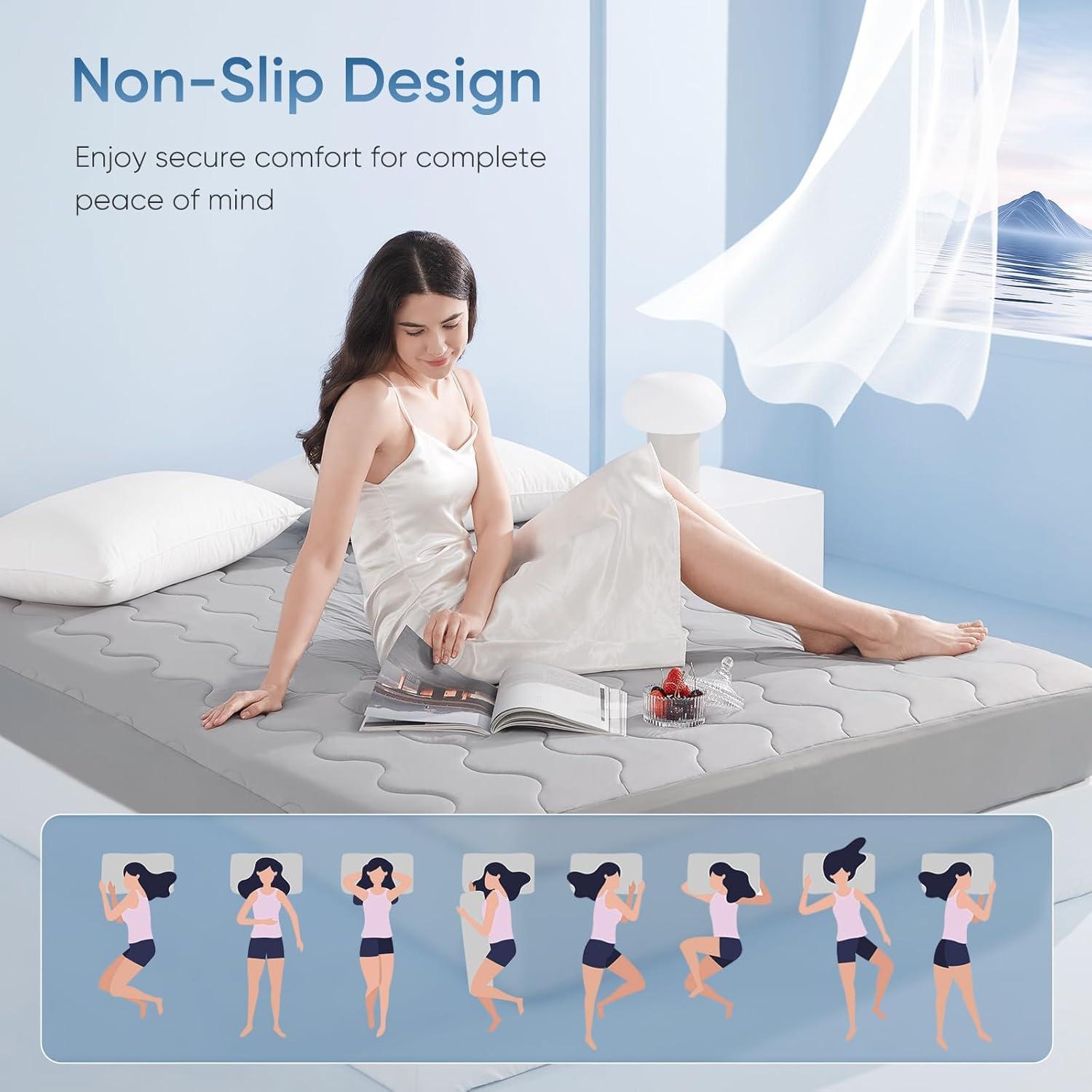 Almohadilla de Colchón Refrigerante Elegear Queen 3D Impermeable