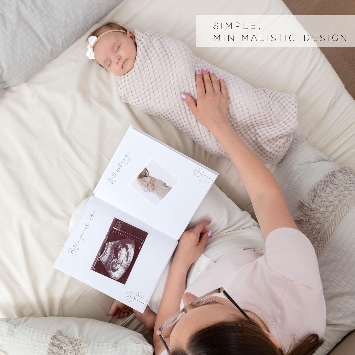 Libro de Recuerdos para Bebés Rosa - dos pequeños dinosaurios