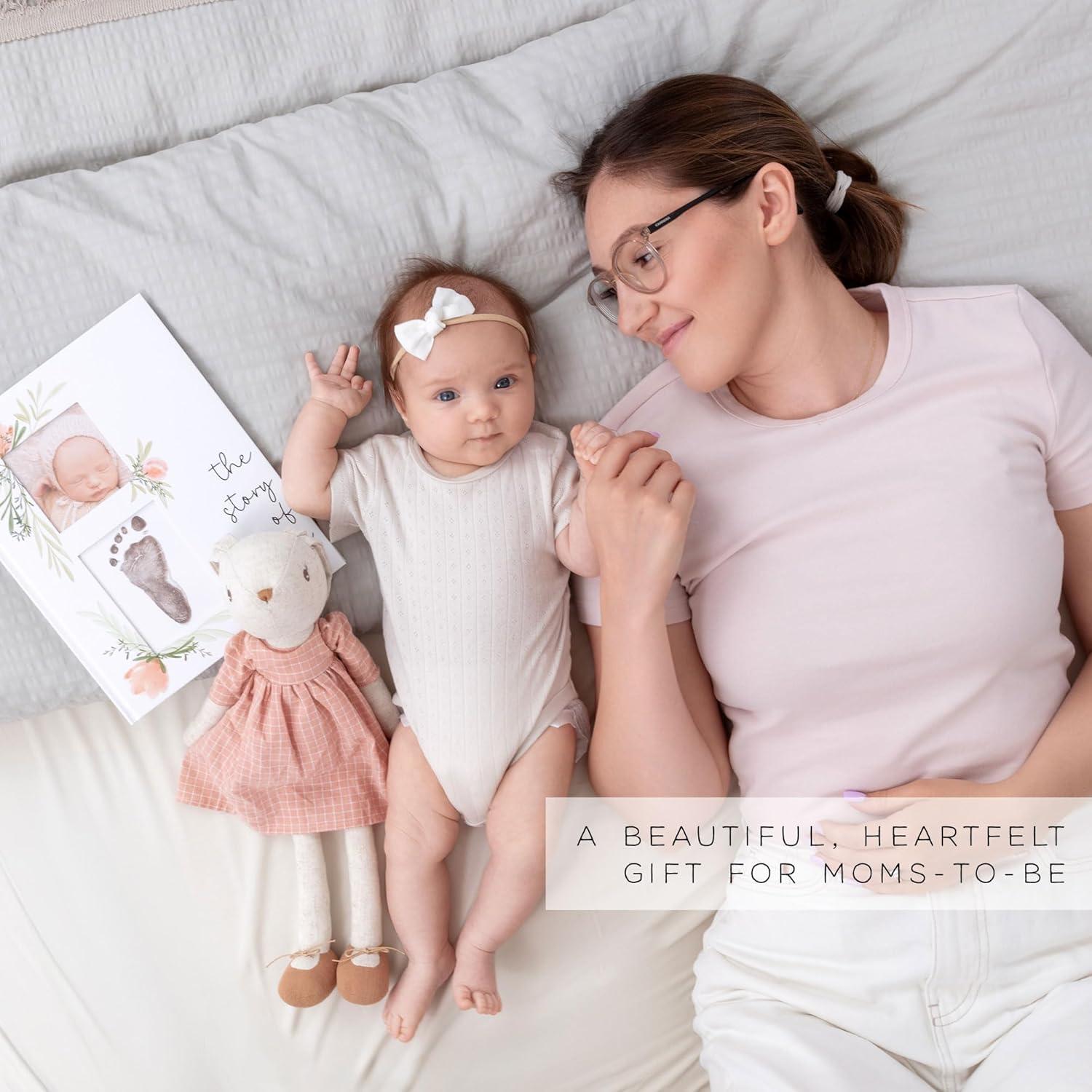 Libro de Recuerdos para Bebés Rosa - dos pequeños dinosaurios