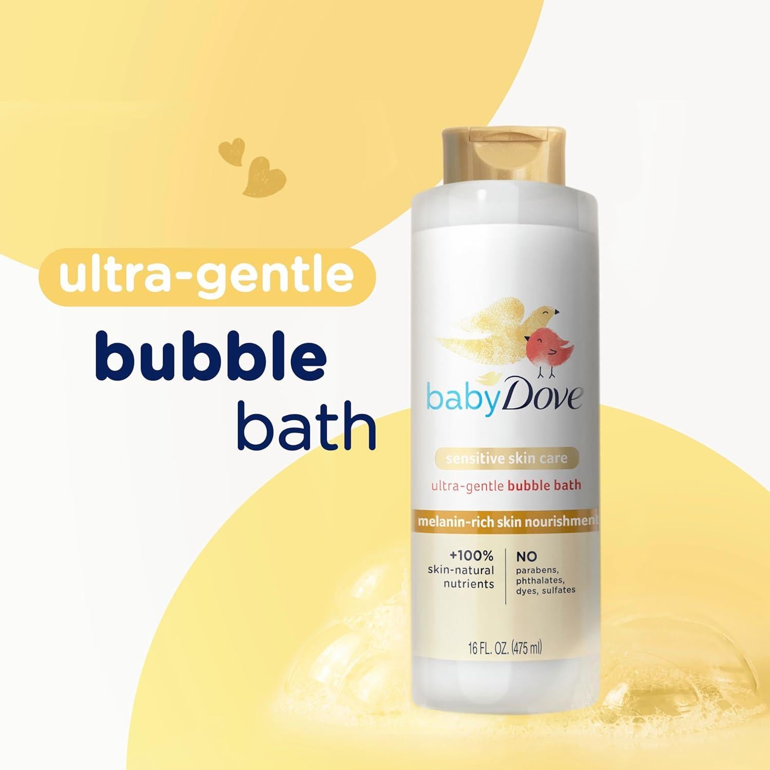 Baño de Burbujas Baby Dove 473 ml Nutrición Piel Melanina