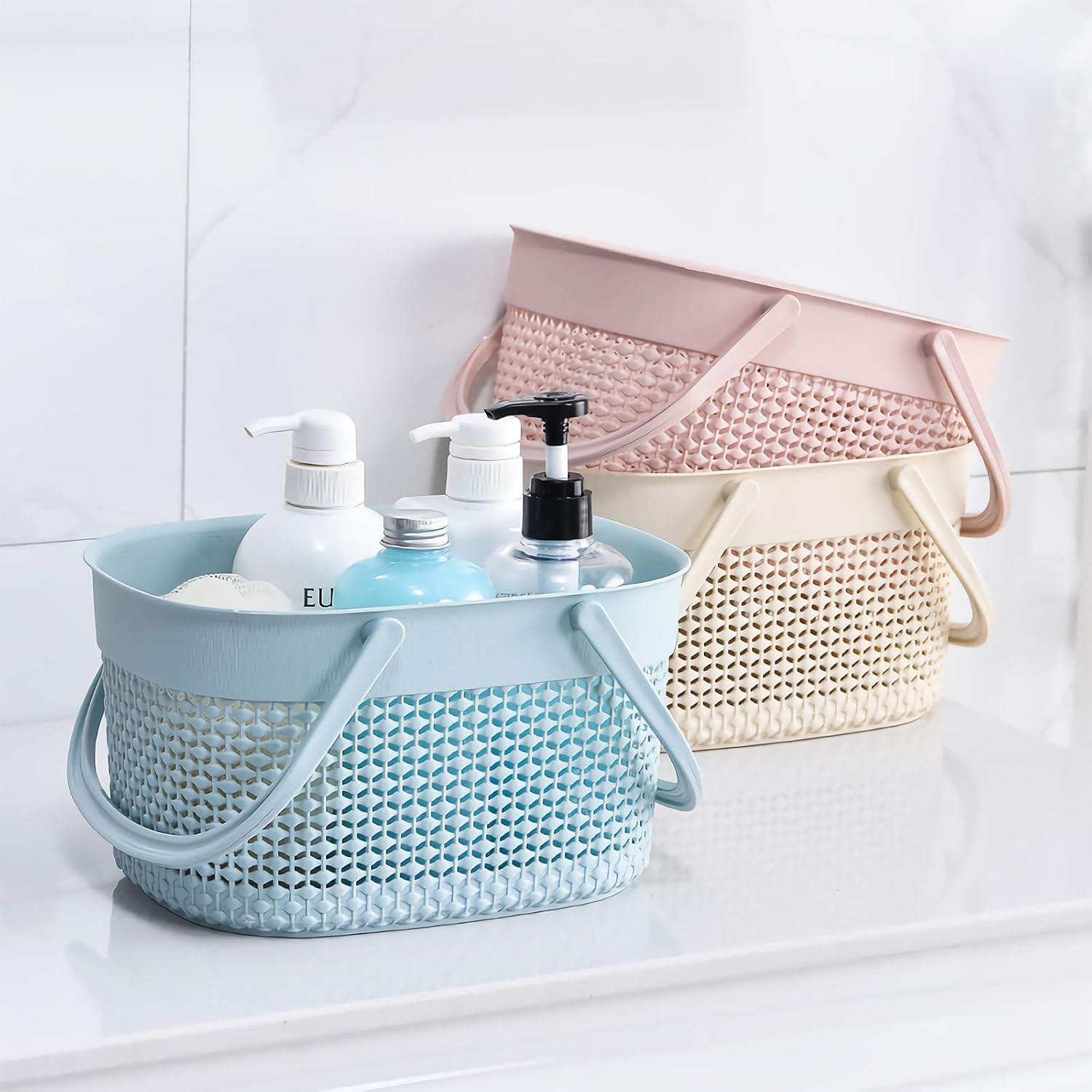 Cesta de Ducha Portátil rejomiik Azul 28.3x19x18 cm