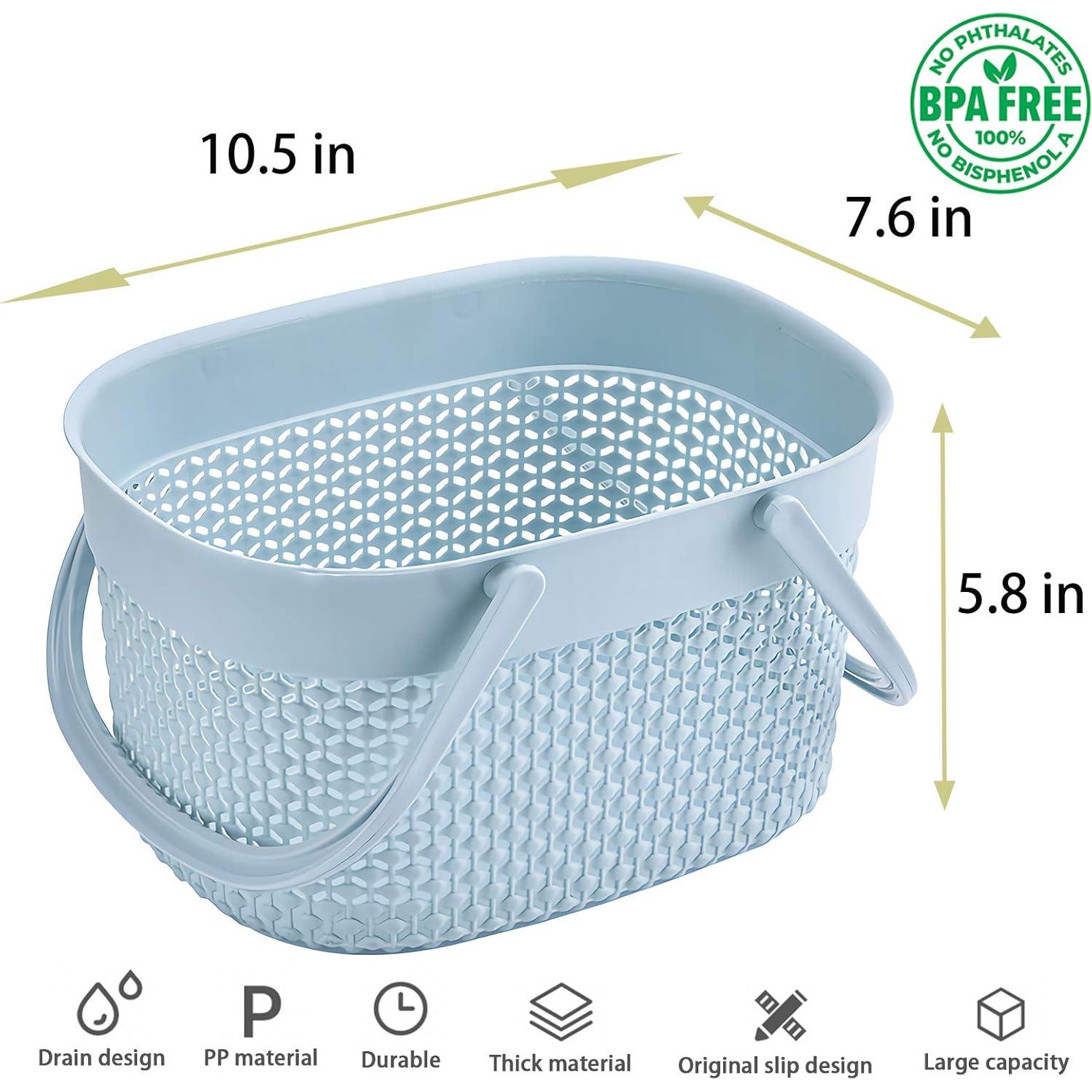 Cesta de Ducha Portátil rejomiik Azul 28.3x19x18 cm