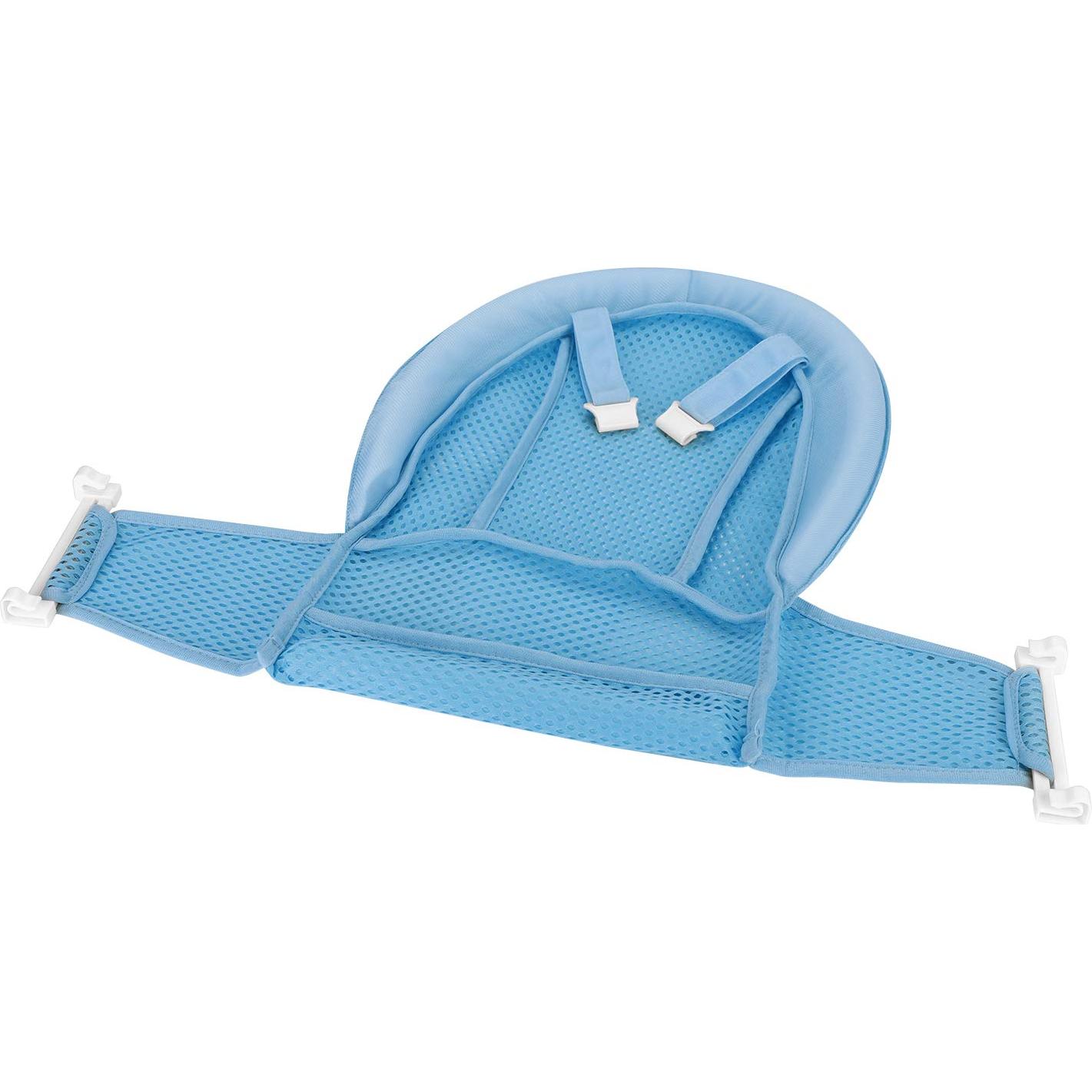 Cojín de Baño para Bebés Ajustable Algodón Azul 63x48 cm