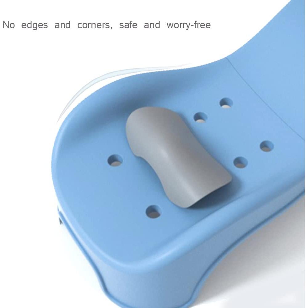 Silla de Champú Ajustable para Niños Azul y Blanco - Plegable