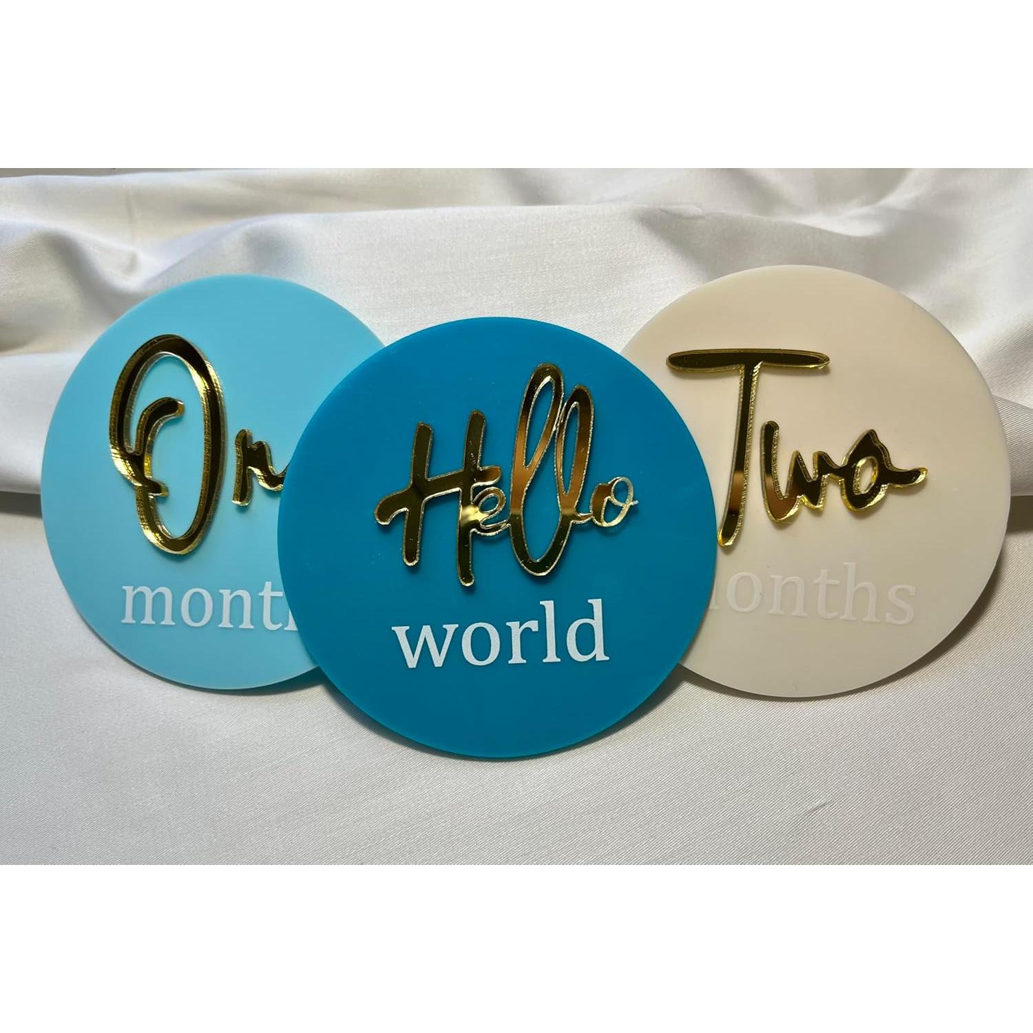 Tarjetas de Hitos Mensuales Acrílico 3D DANYOKA - Juego Niño