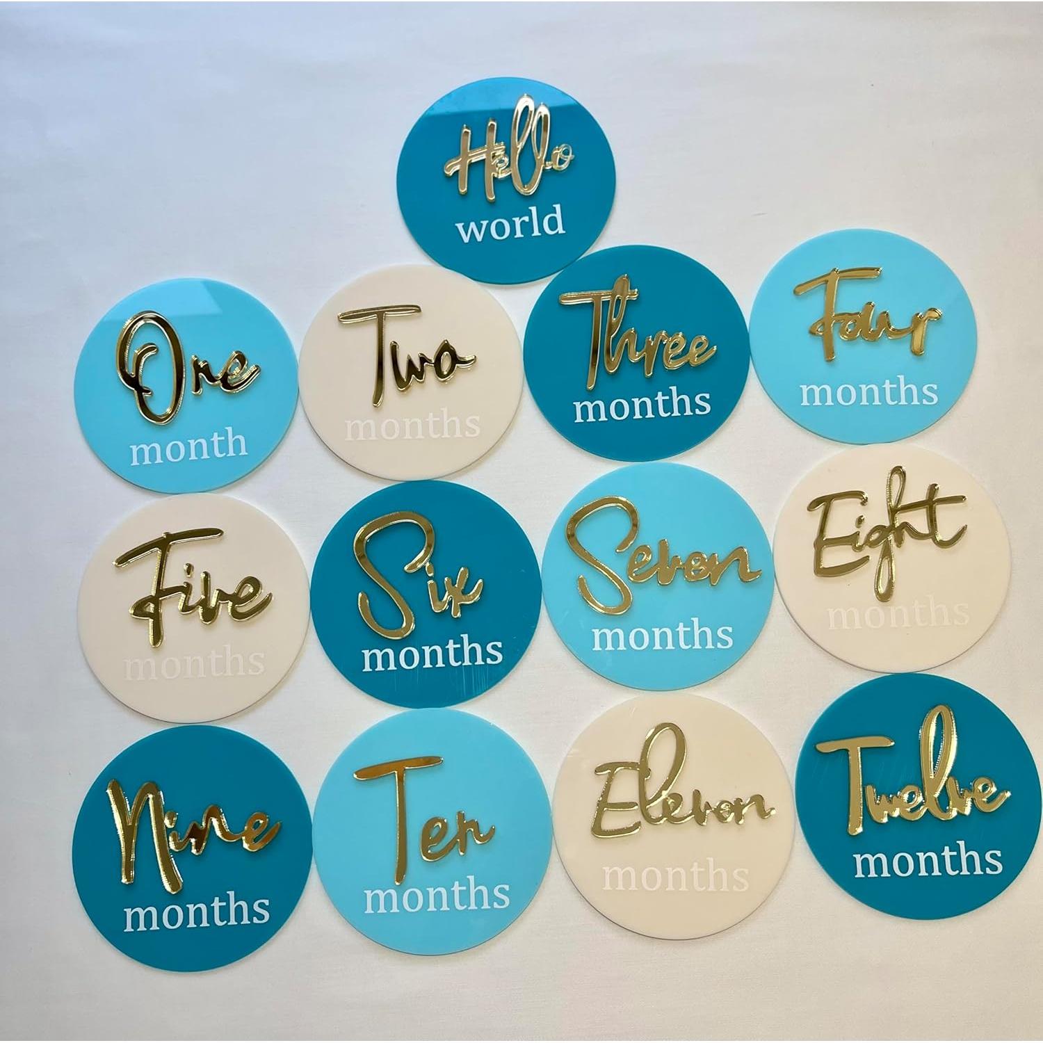 Tarjetas de Hitos Mensuales Acrílico 3D DANYOKA - Juego Niño