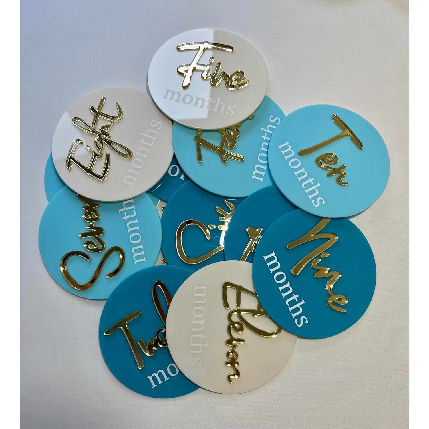 Tarjetas de Hitos Mensuales Acrílico 3D DANYOKA - Juego Niño