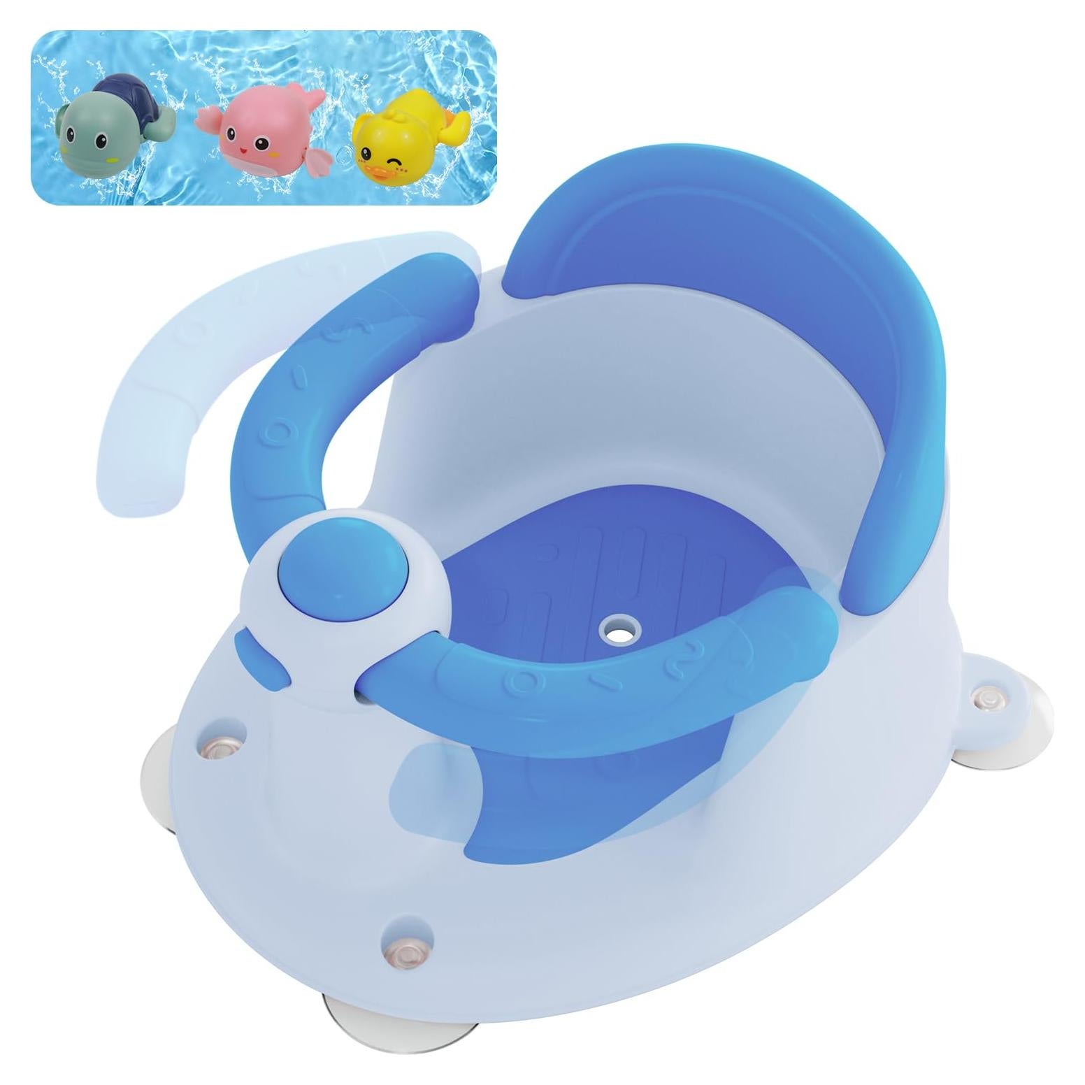Asiento de Baño para Bebés Azul 0-25 kg Antideslizante