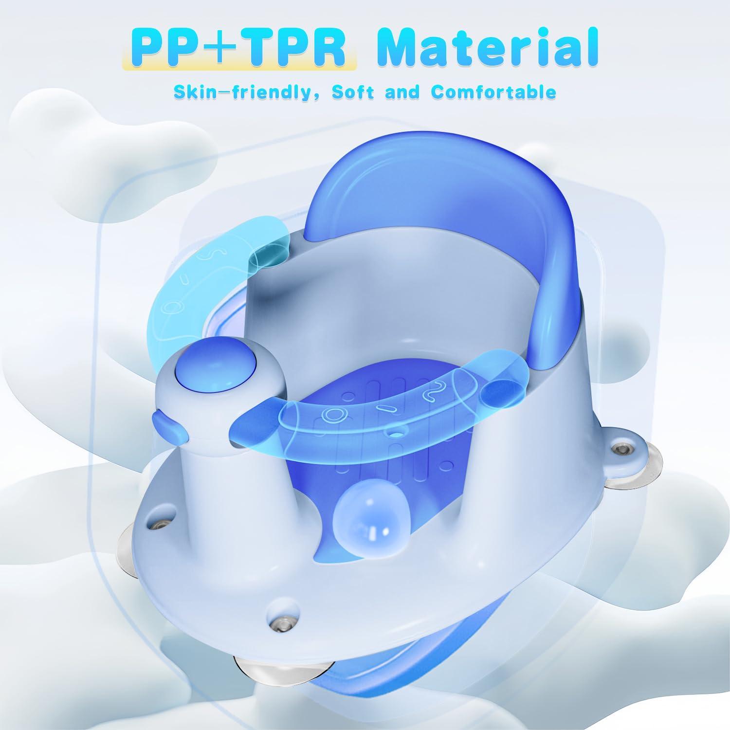 Asiento de Baño para Bebés Azul 0-25 kg Antideslizante