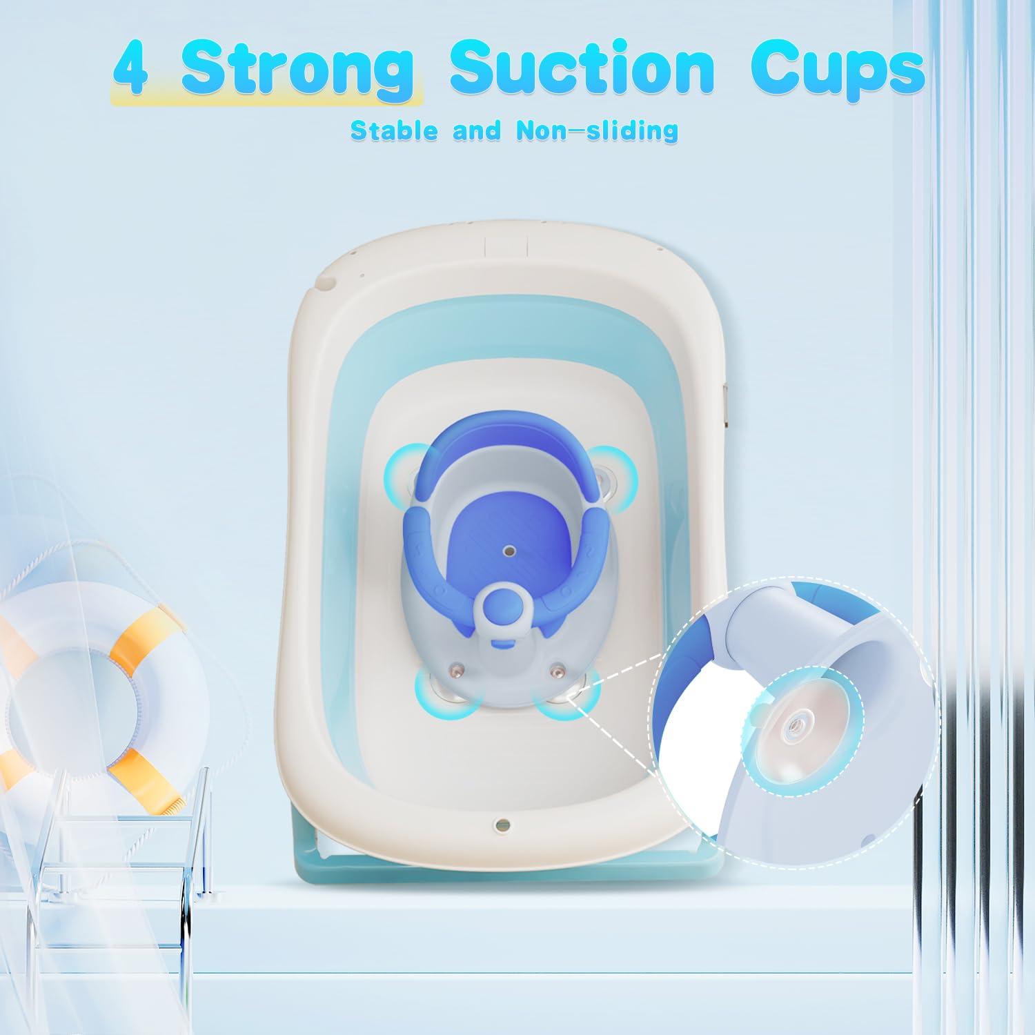 Asiento de Baño para Bebés Azul 0-25 kg Antideslizante