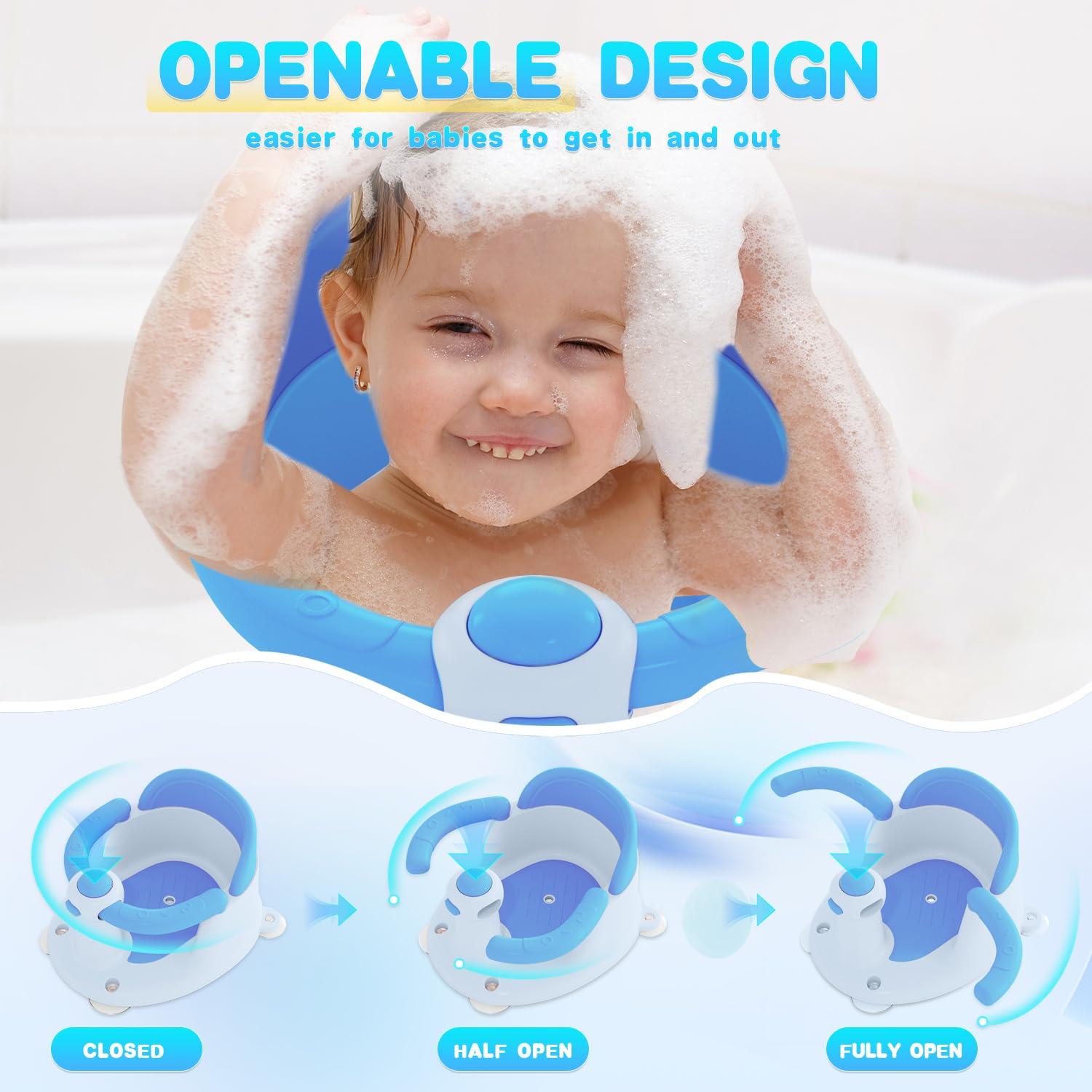 Asiento de Baño para Bebés Azul 0-25 kg Antideslizante