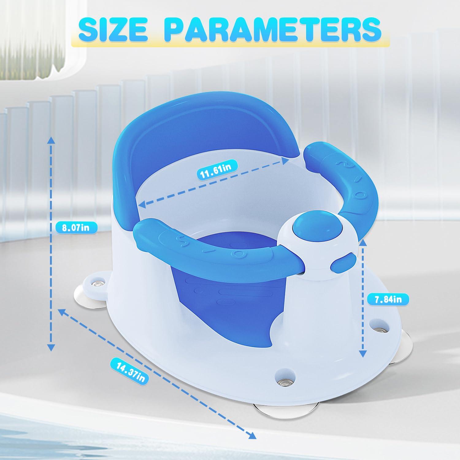 Asiento de Baño para Bebés Azul 0-25 kg Antideslizante