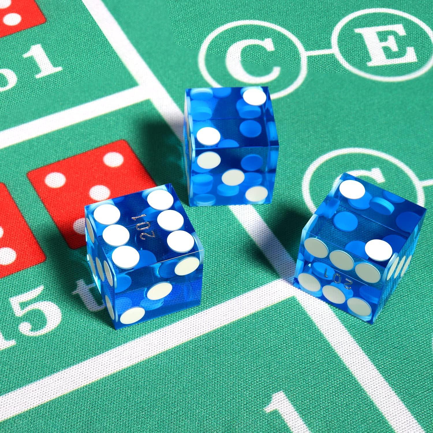 Juego de Dados de Casino GSE 19mm Set de 5 Azul