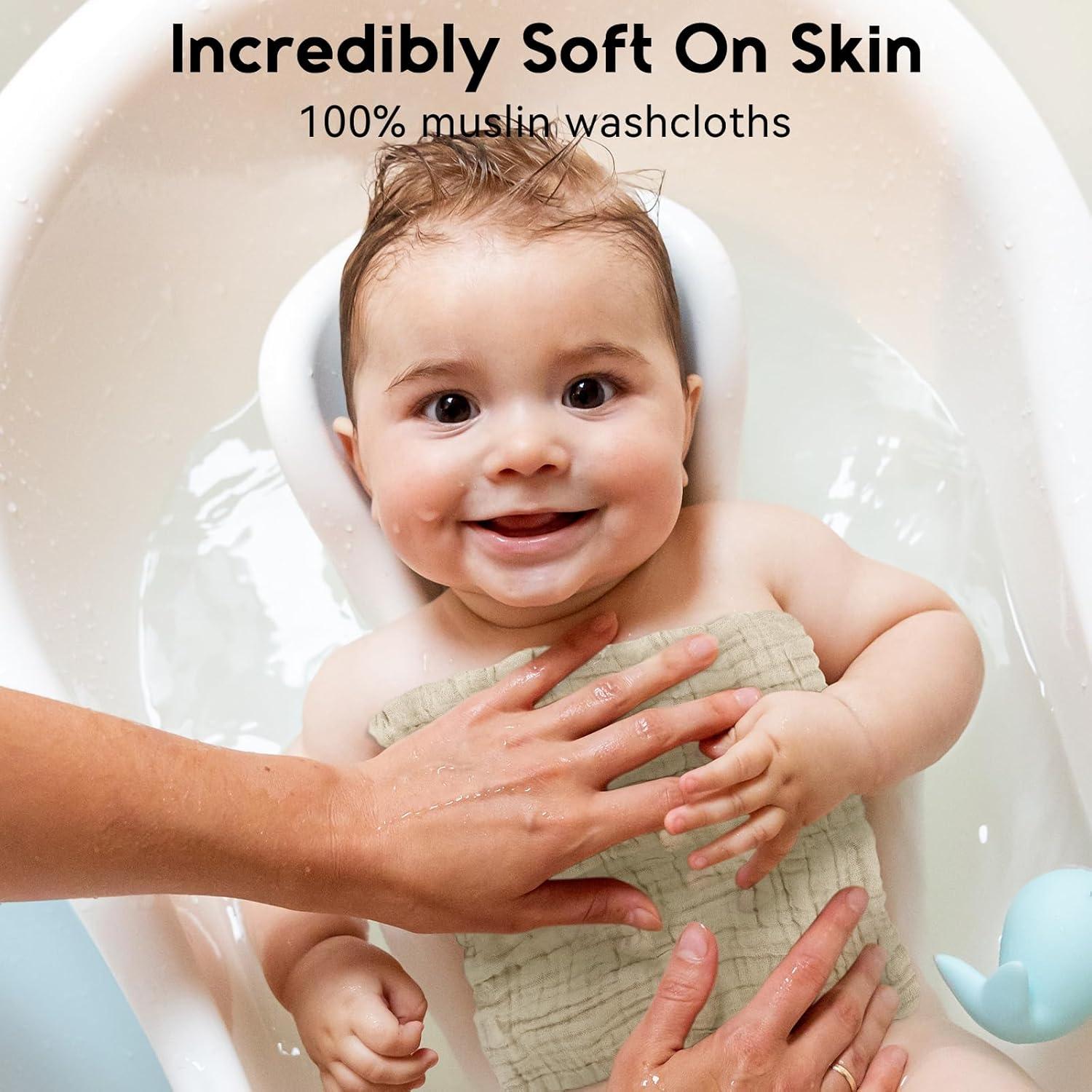 Toallitas de Muselina para Bebés Unnivoll 100% Algodón 6 Pzas