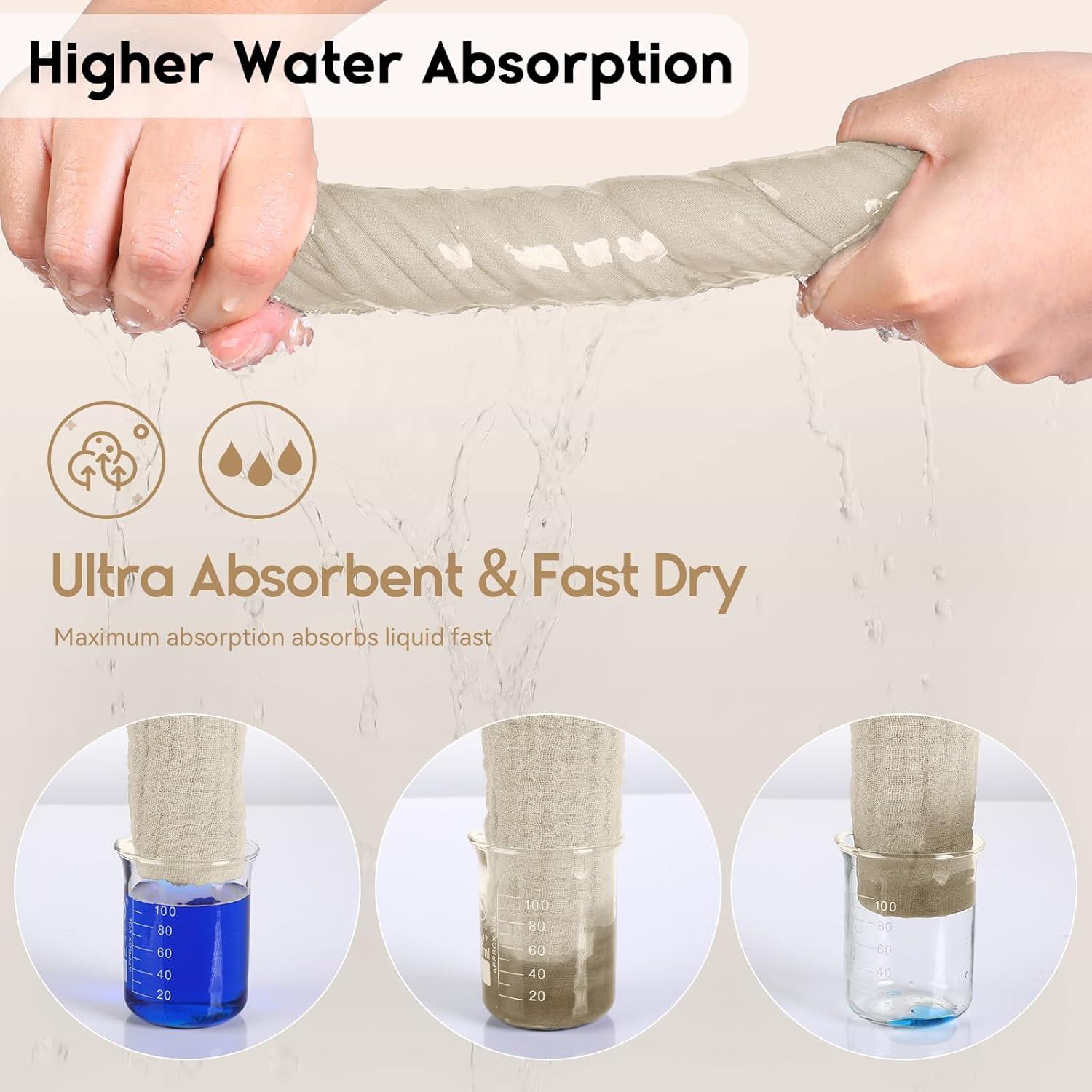 Toallitas de Muselina para Bebés Unnivoll 100% Algodón 6 Pzas