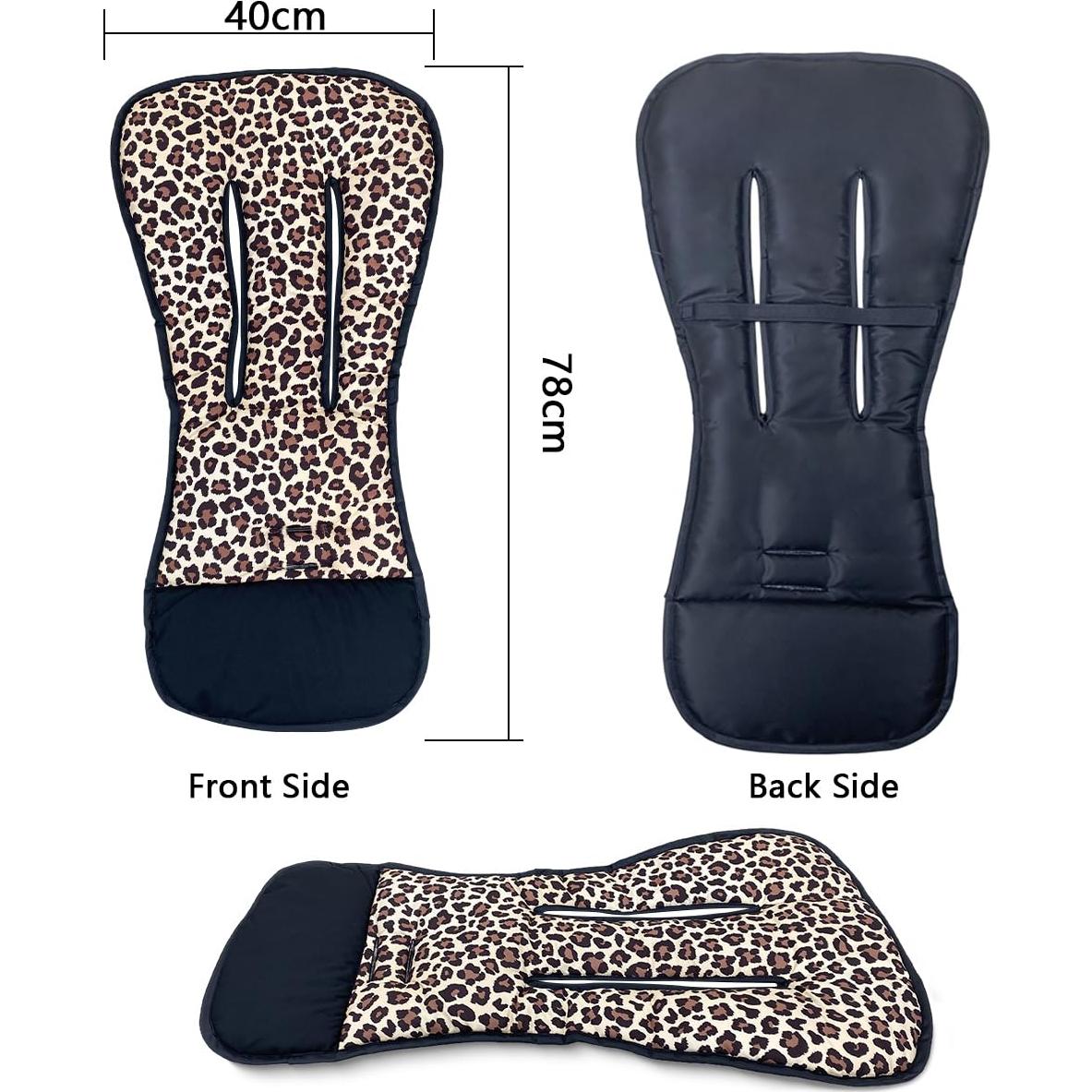 Funda de Carrito de Bebé Reversible Leopardo Universal 40x78cm
