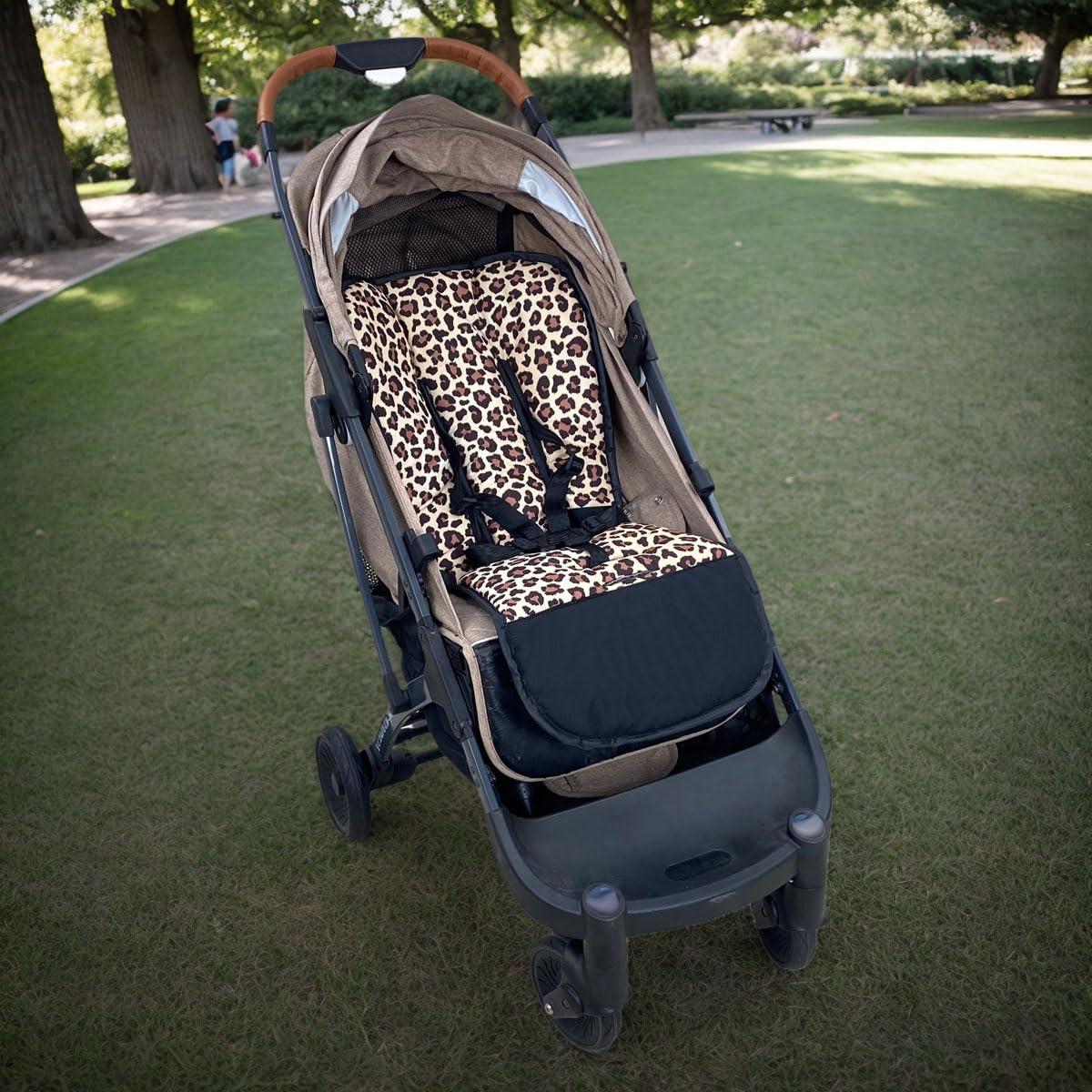 Funda de Carrito de Bebé Reversible Leopardo Universal 40x78cm