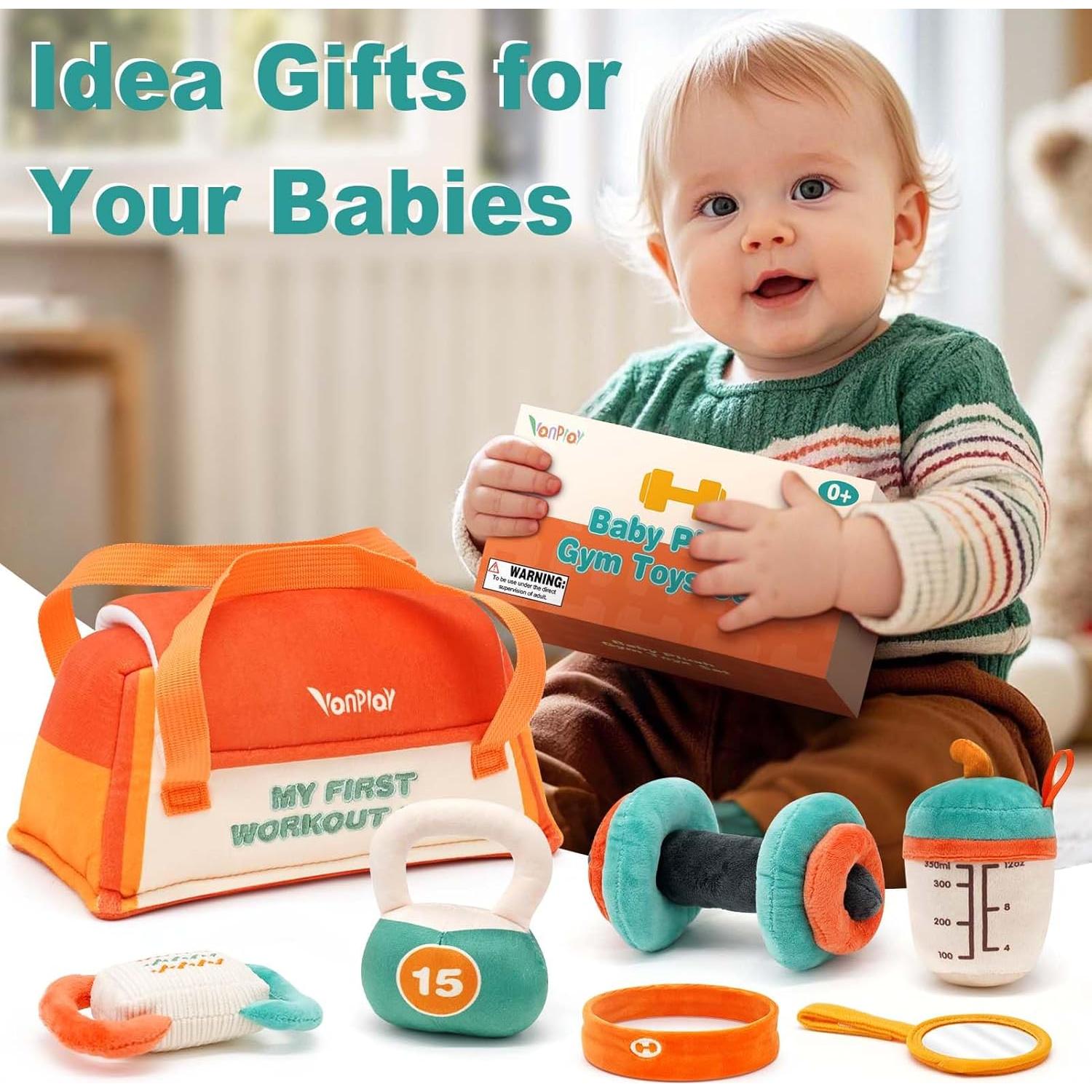 Kit de Gimnasio para Bebés Vanplay 0-12 Meses con Sonajeros