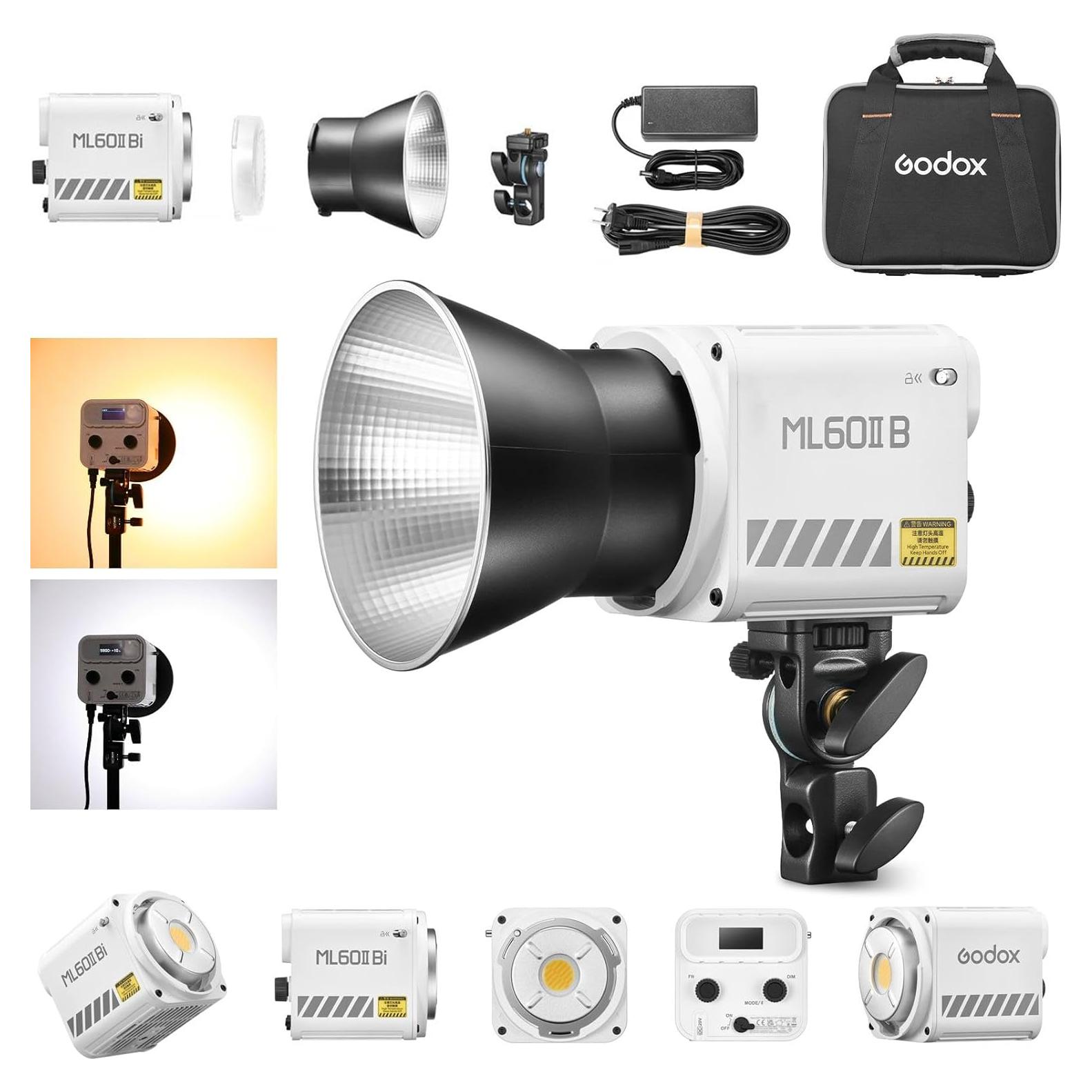 Luz LED Bi-Color Godox ML60IIBi 70W 2800-5600K Portátil