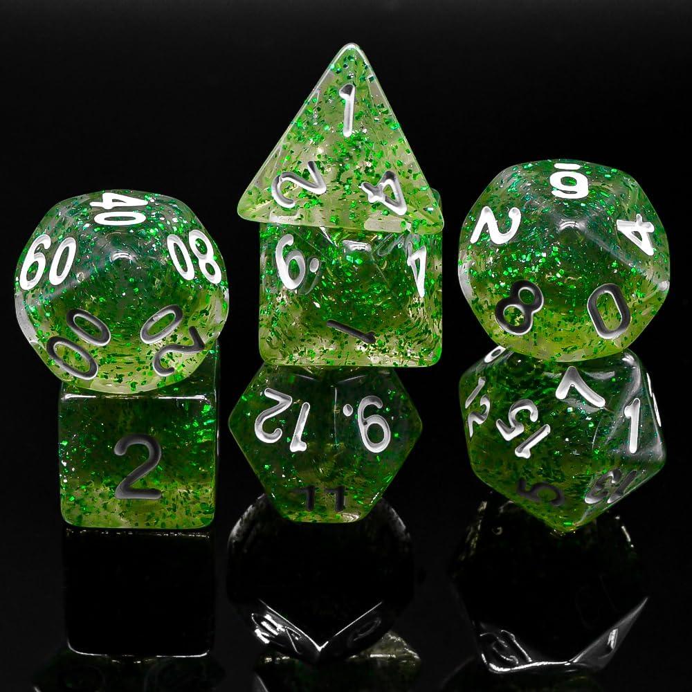 Juego de Dados de Rol POTALL D&D 10 Caras Verde