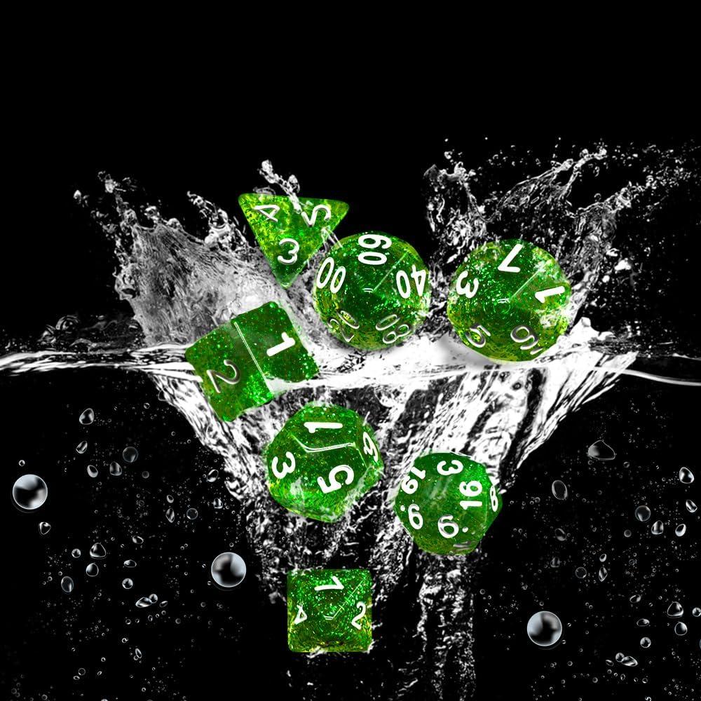 Juego de Dados de Rol POTALL D&D 10 Caras Verde