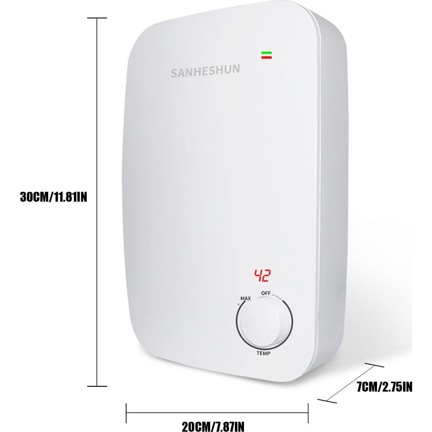 Calentador de Agua Eléctrico Sin Tanque Sanheshun 13KW 240V