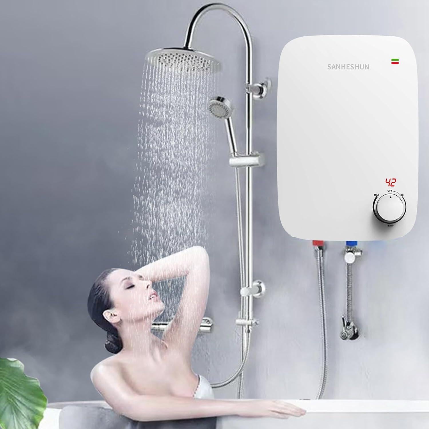 Calentador de Agua Eléctrico Sin Tanque Sanheshun 13KW 240V