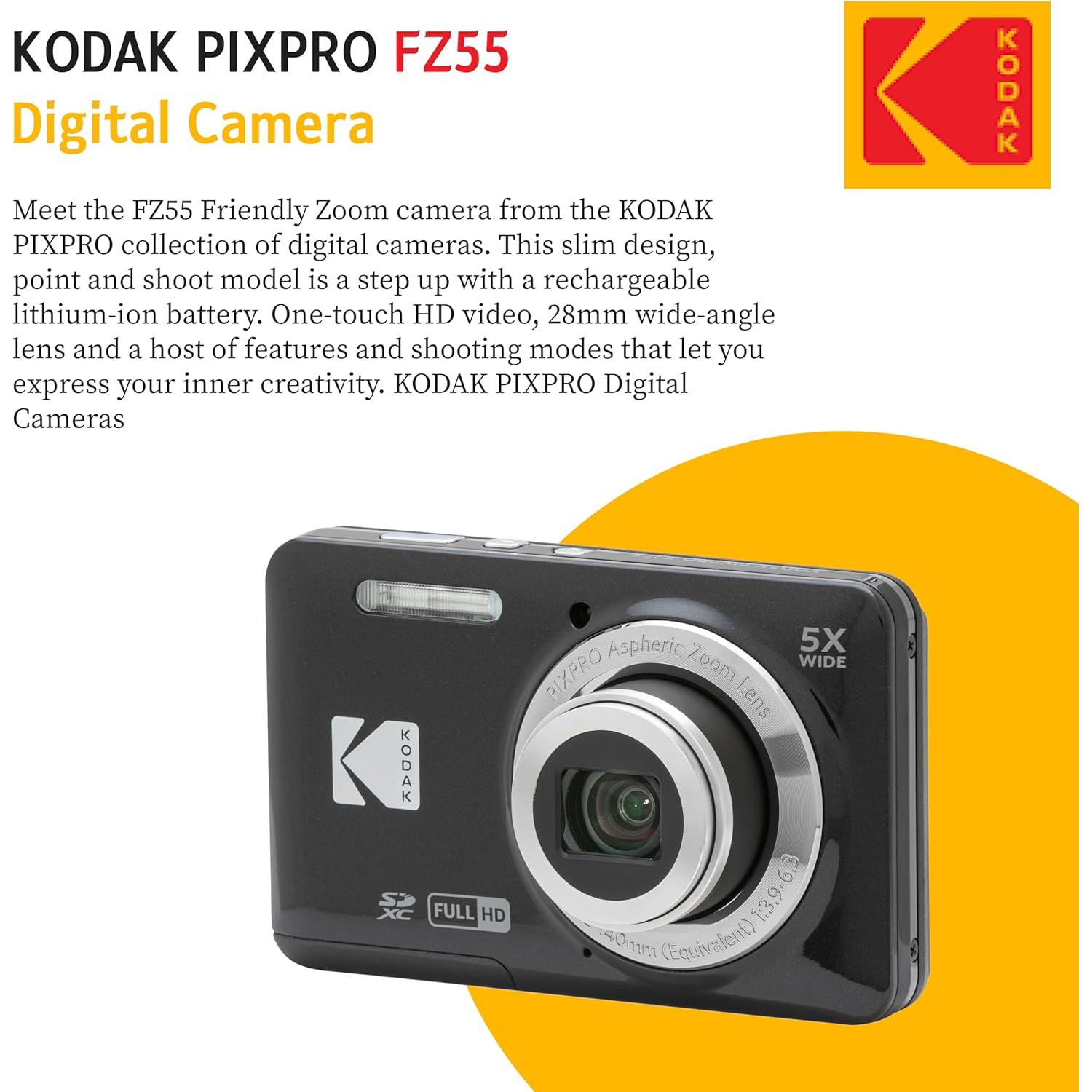 Cámara Digital Kodak PIXPRO FZ55 16MP 5x Zoom 28mm Full HD