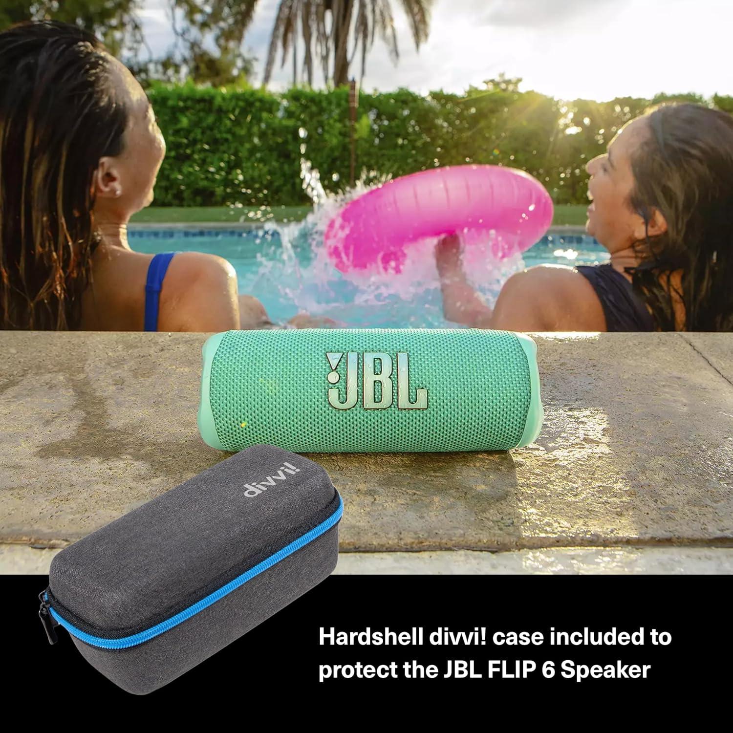 Altavoz JBL Flip 6 Negro + Funda Dura Protectora divvi!