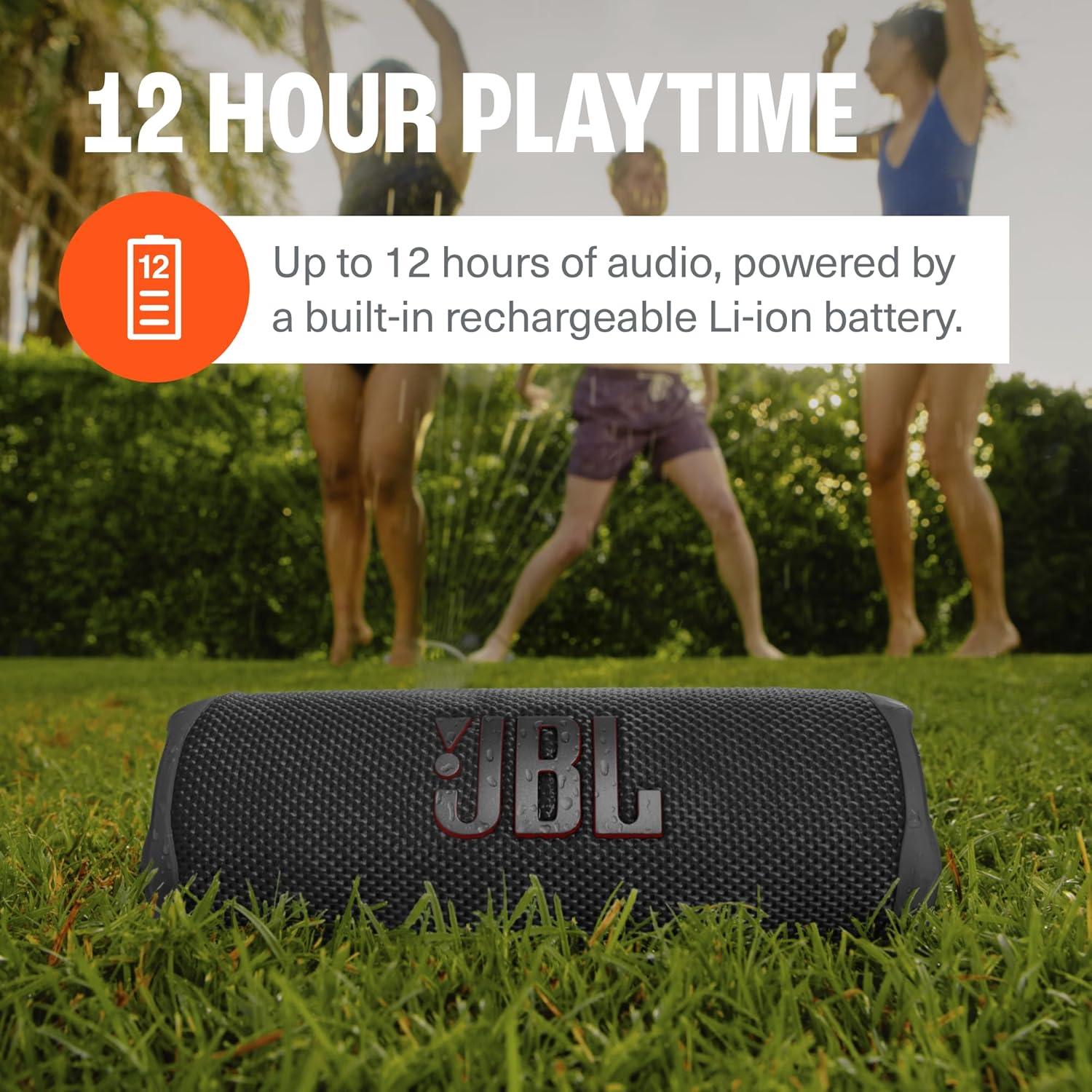 Altavoz JBL Flip 6 Negro + Funda Dura Protectora divvi!
