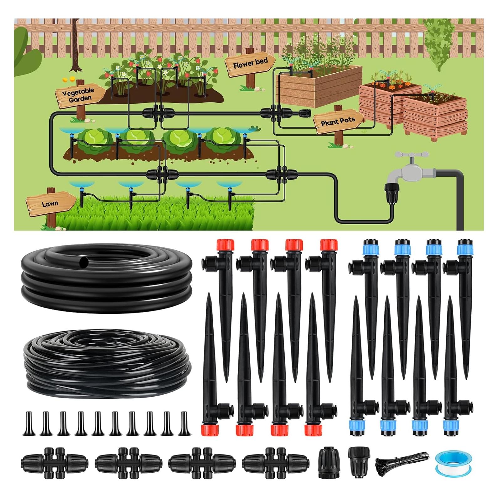 Sistema de Riego por Goteo PUUKU 110FT Automático Jardín