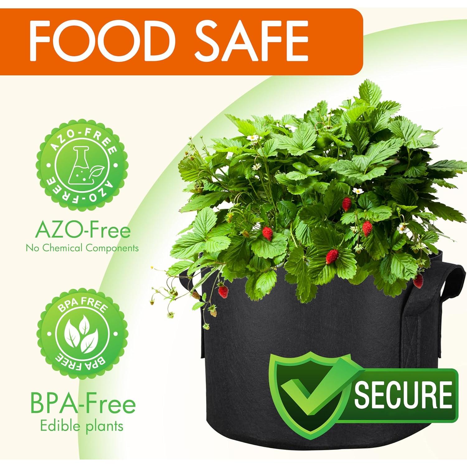 Bolsas de Cultivo Gardzen 40 Galones 2-Pack Tela Aireación