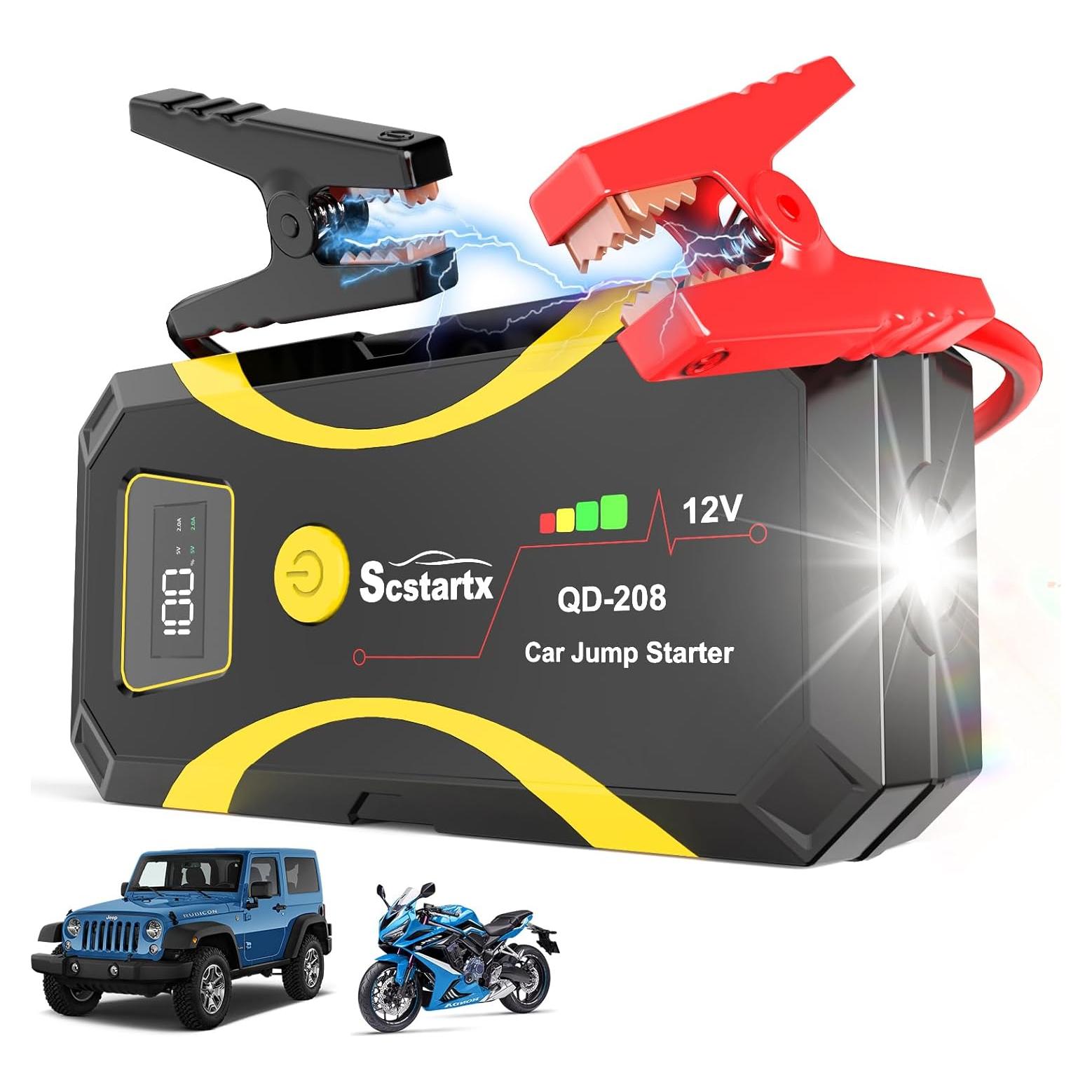 Arrancador de Batería Scstartx QD-208 3000A 12V Portátil