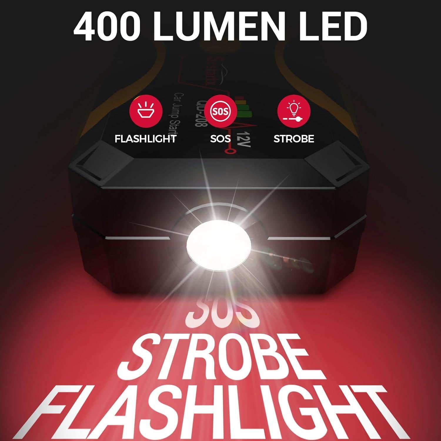 Arrancador de Batería Scstartx QD-208 3000A 12V Portátil