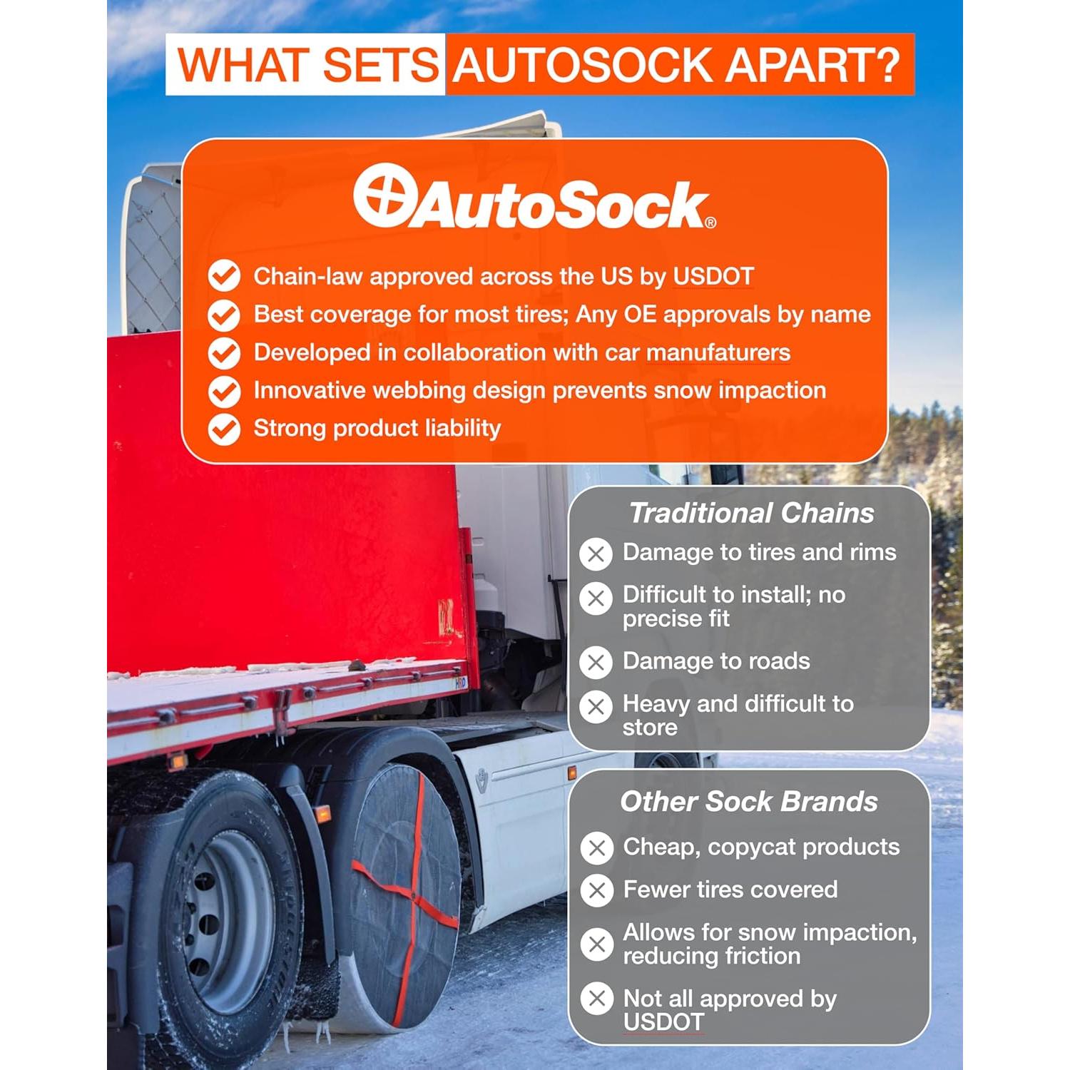 AutoSock AL64 - Calcetines de Nieve para Camiones y Autobuses