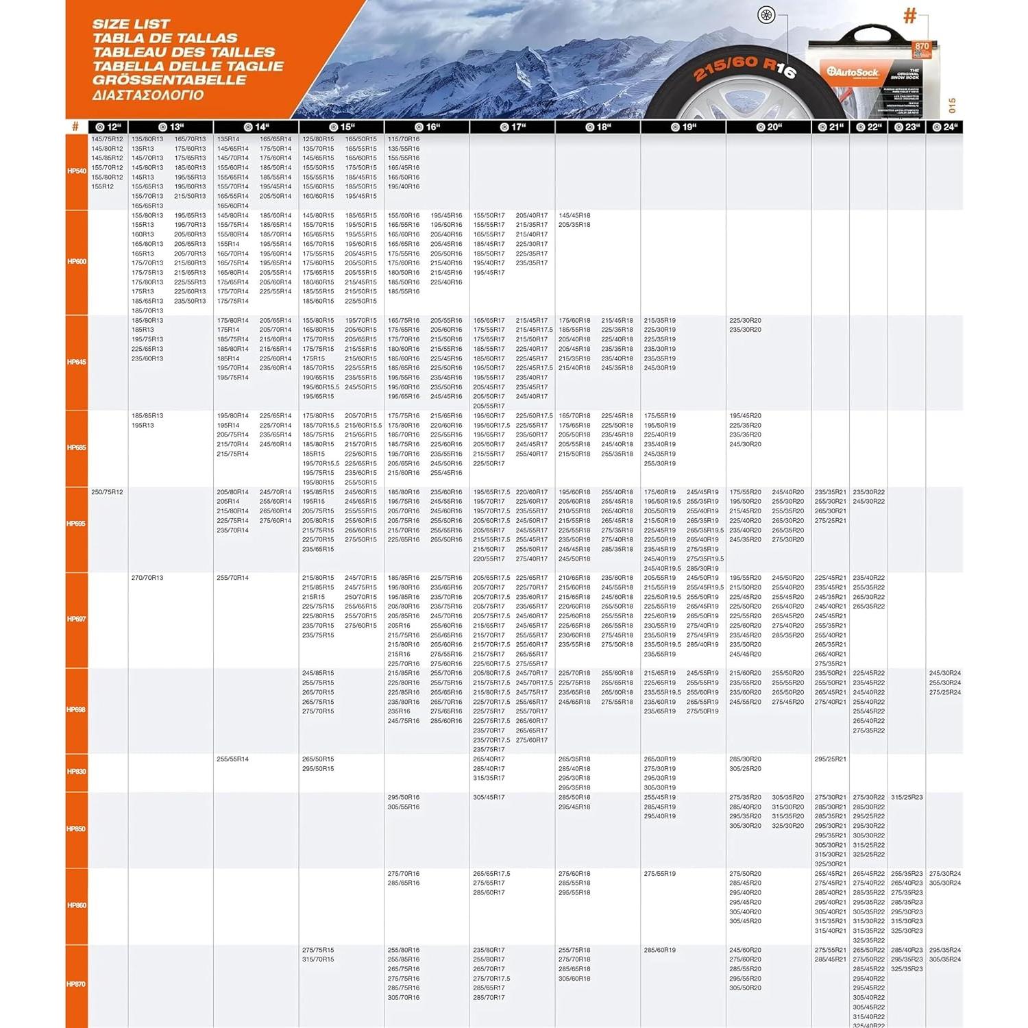 AutoSock AL64 - Calcetines de Nieve para Camiones y Autobuses