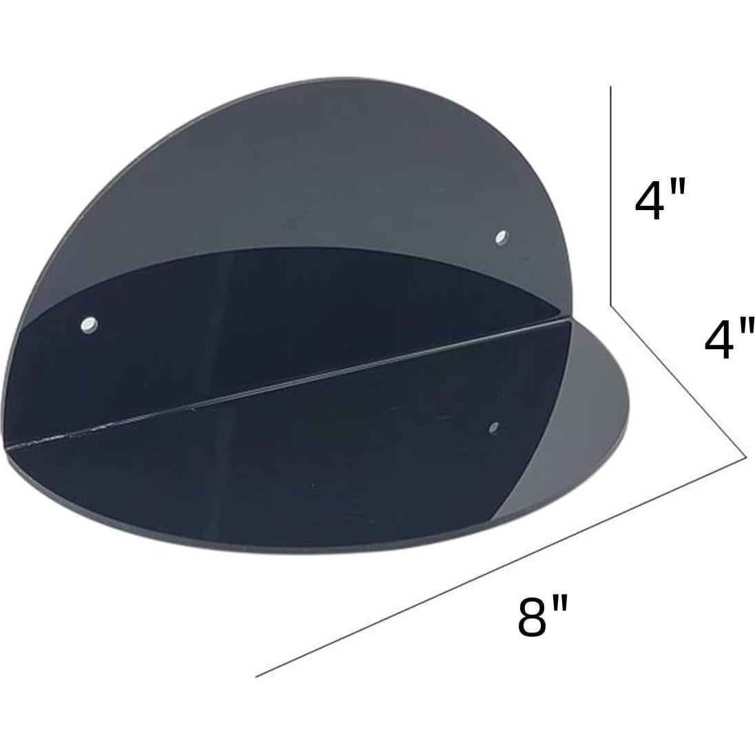 Estantes Flotantes Acrílicos ROYALITA - Paquete de 2, Negro