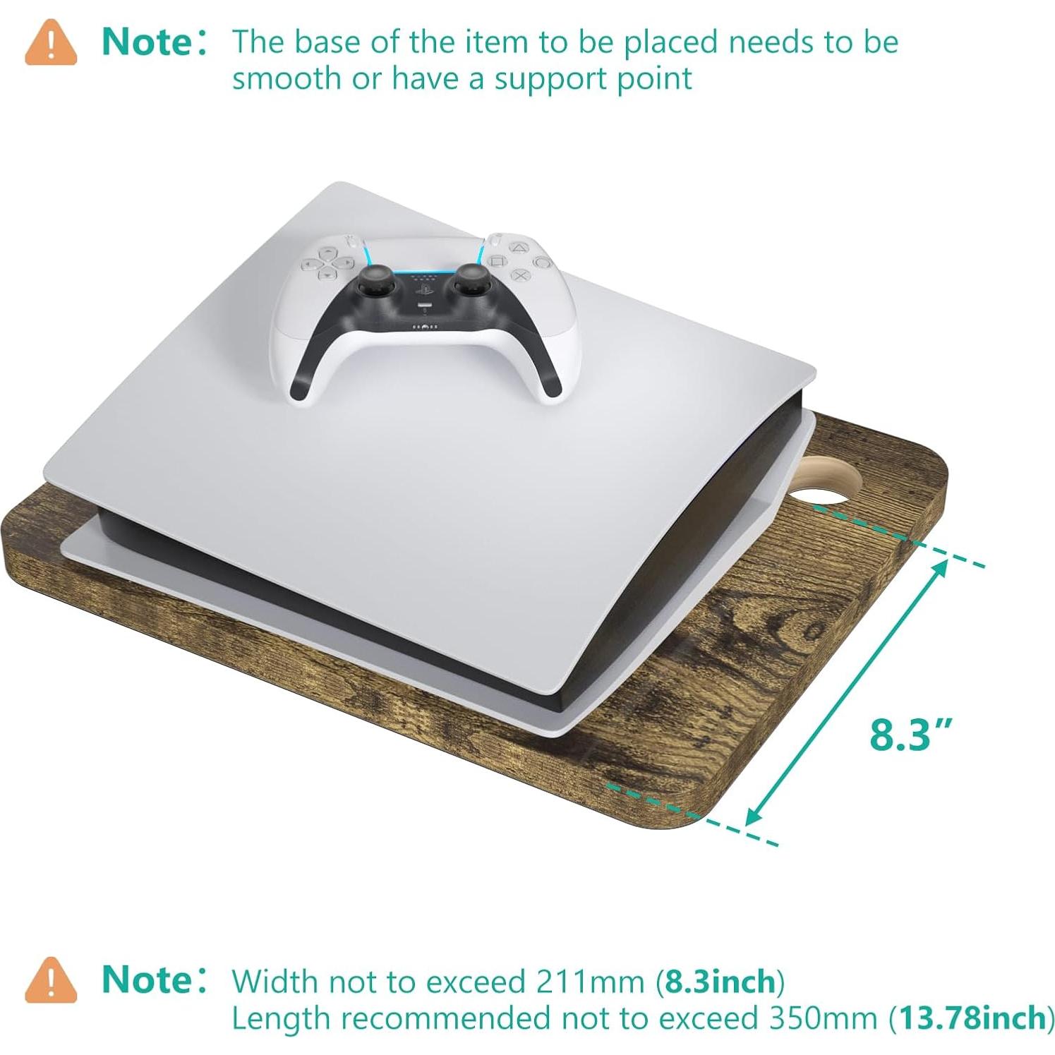 Estante de TV flotante WALI CS202NC, 2 estantes madera 10 kg