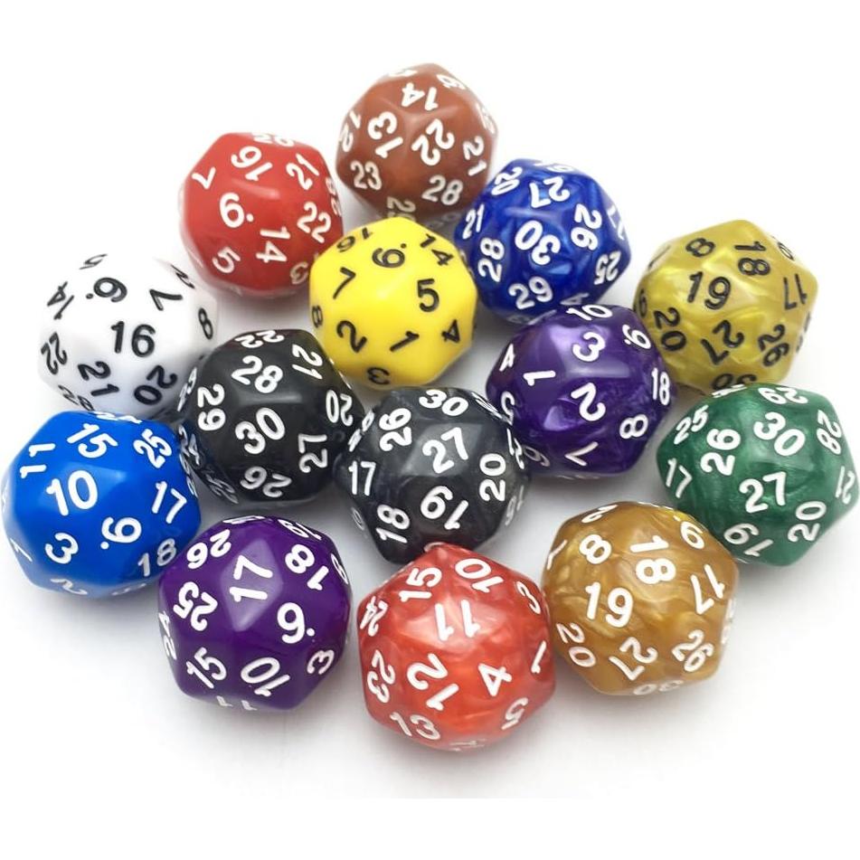 Dados D30 SmartDealsPro - 5 Colores para Juegos de Mesa