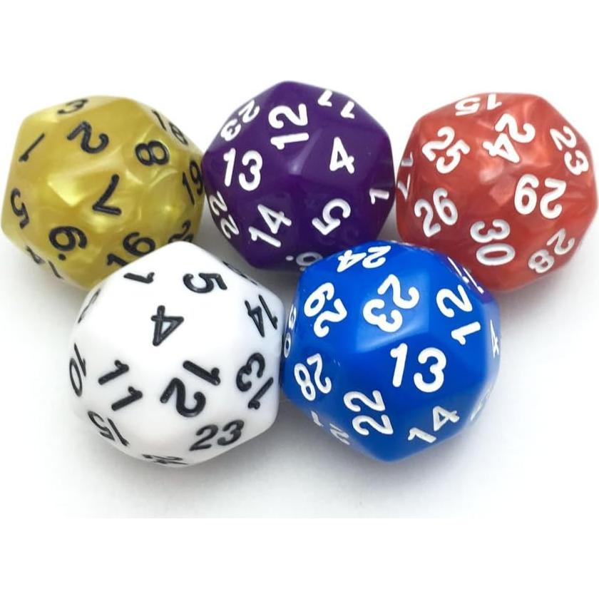 Dados D30 SmartDealsPro - 5 Colores para Juegos de Mesa