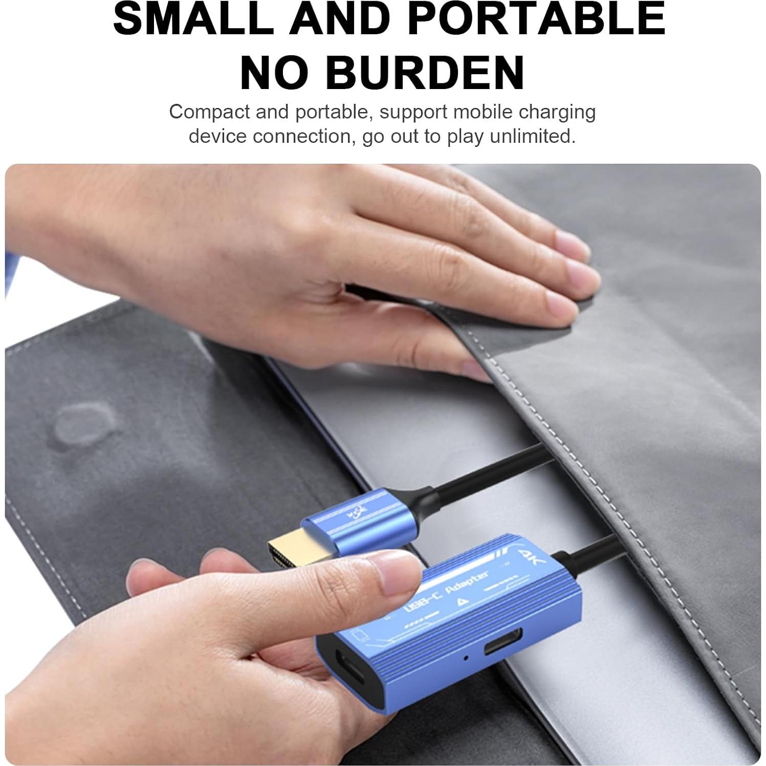 Adaptador HDMI a USB-C 4K 60Hz 100W porporen H161