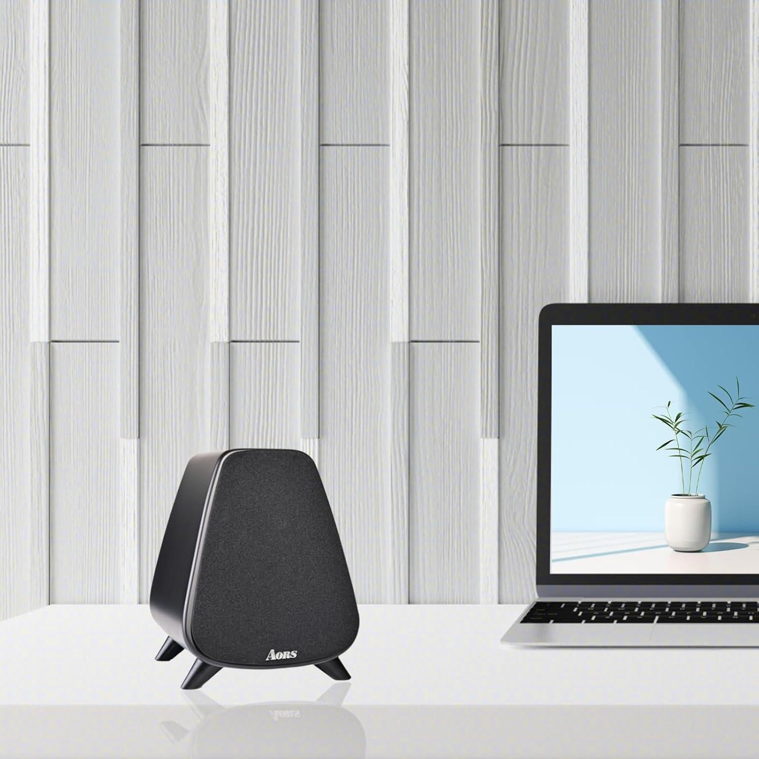 Altavoces Activos AORS AS31 - 80W RMS, Bluetooth 5.3, Madera Negra