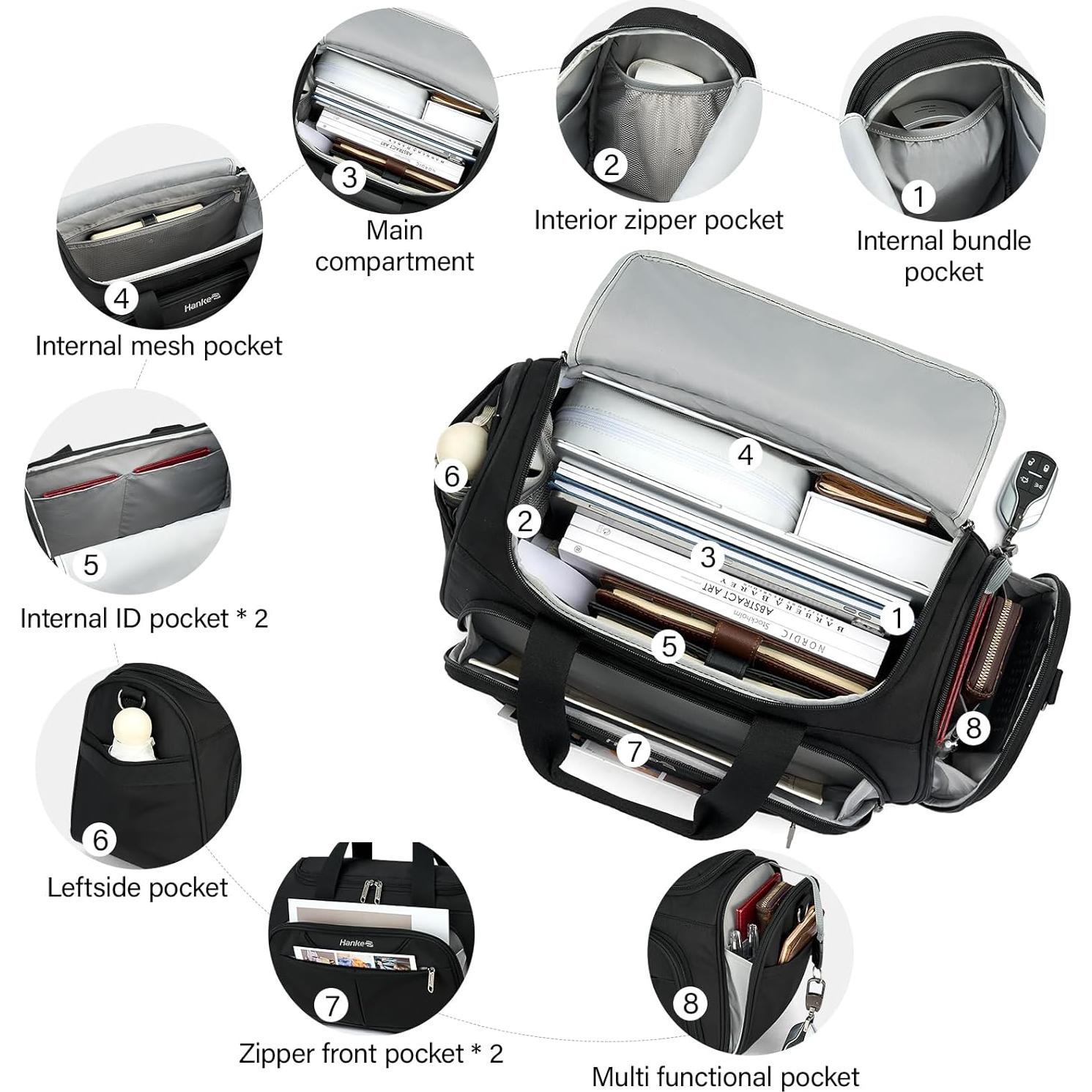 Bolsa de Mano Hanke Plegable para Equipaje de Cabina 42x21x26cm