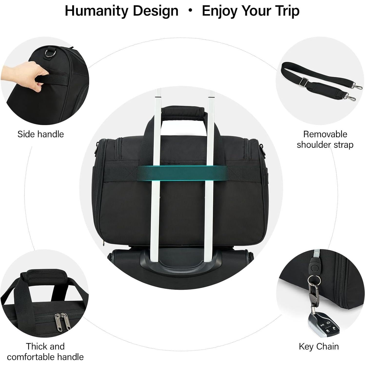 Bolsa de Mano Hanke Plegable para Equipaje de Cabina 42x21x26cm