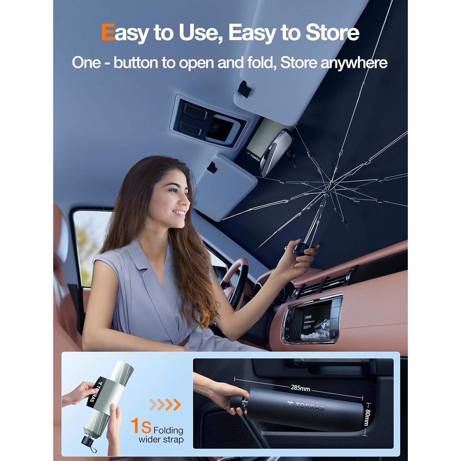 Sombrilla para Parabrisas TORRAS TS-ZYS-3 137x79cm Plegable