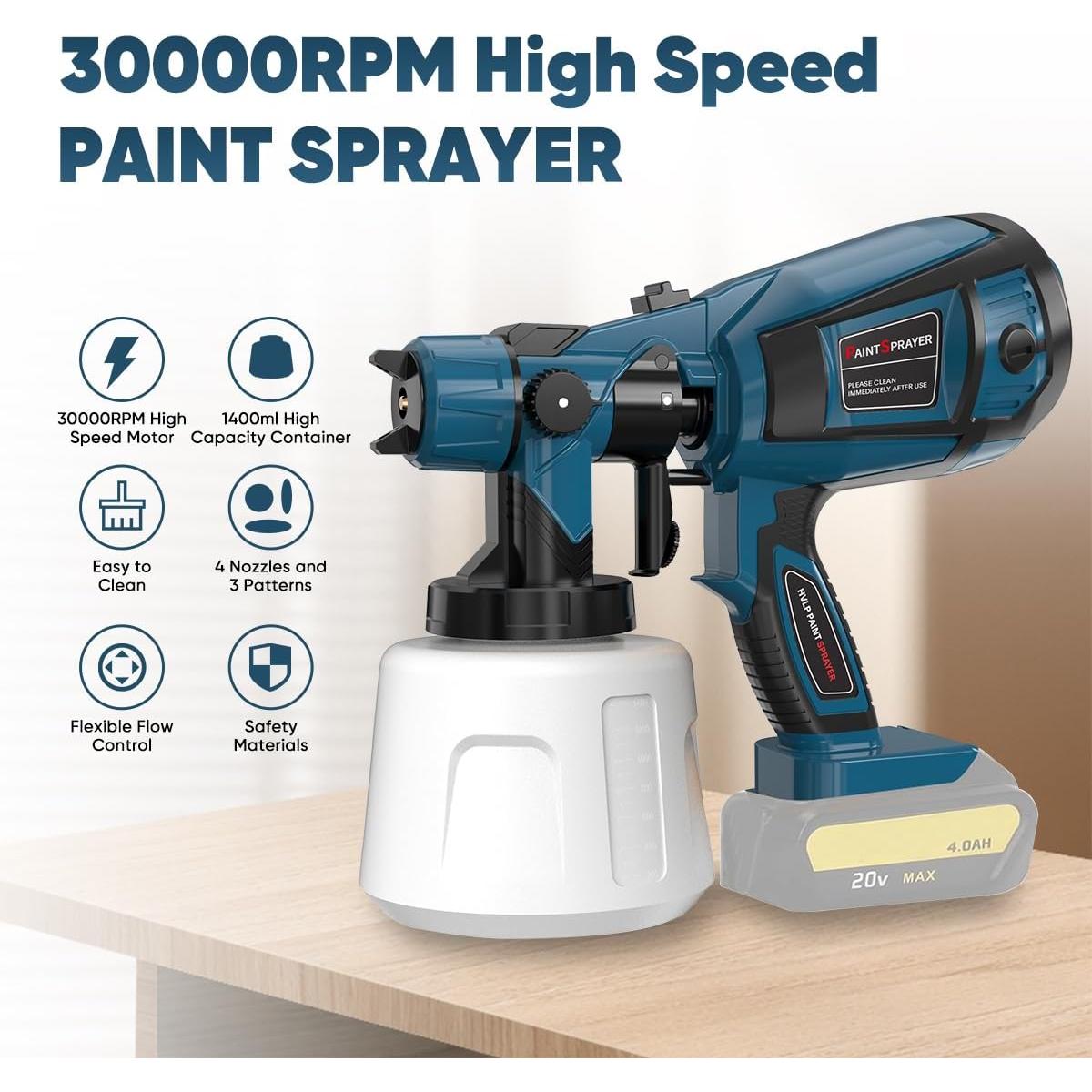 Pistola de Pintura Inalámbrica MirrorZone PGN2 1400ml